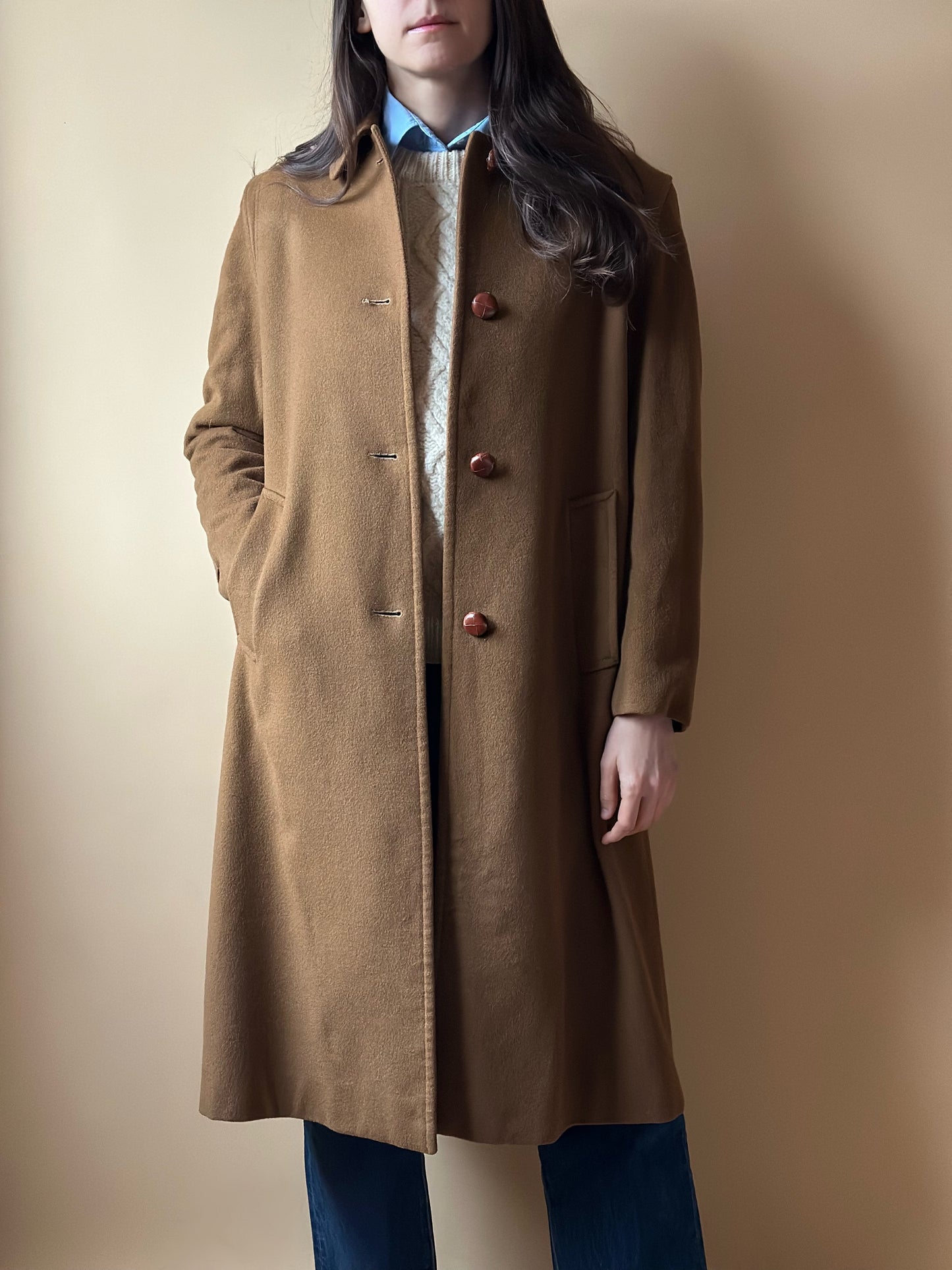 Vintage Camel Loden Coat