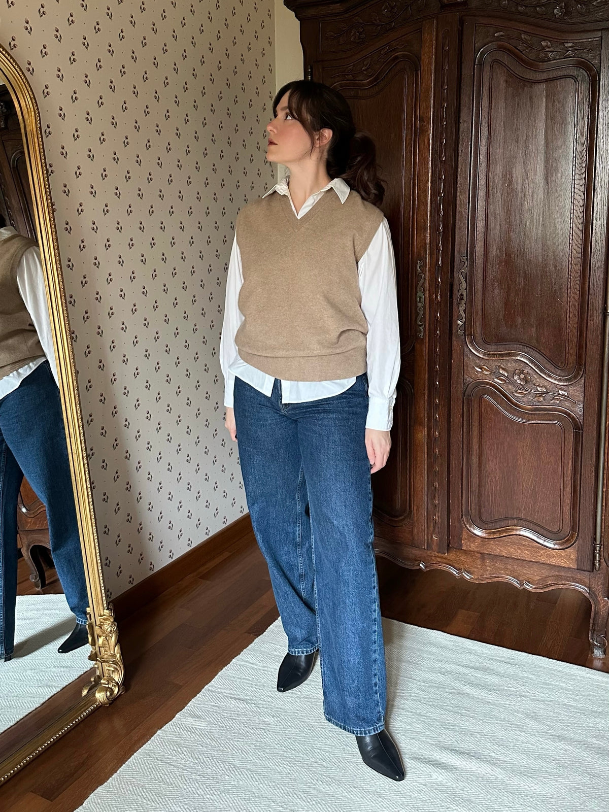100% Cashmere Camel Vest