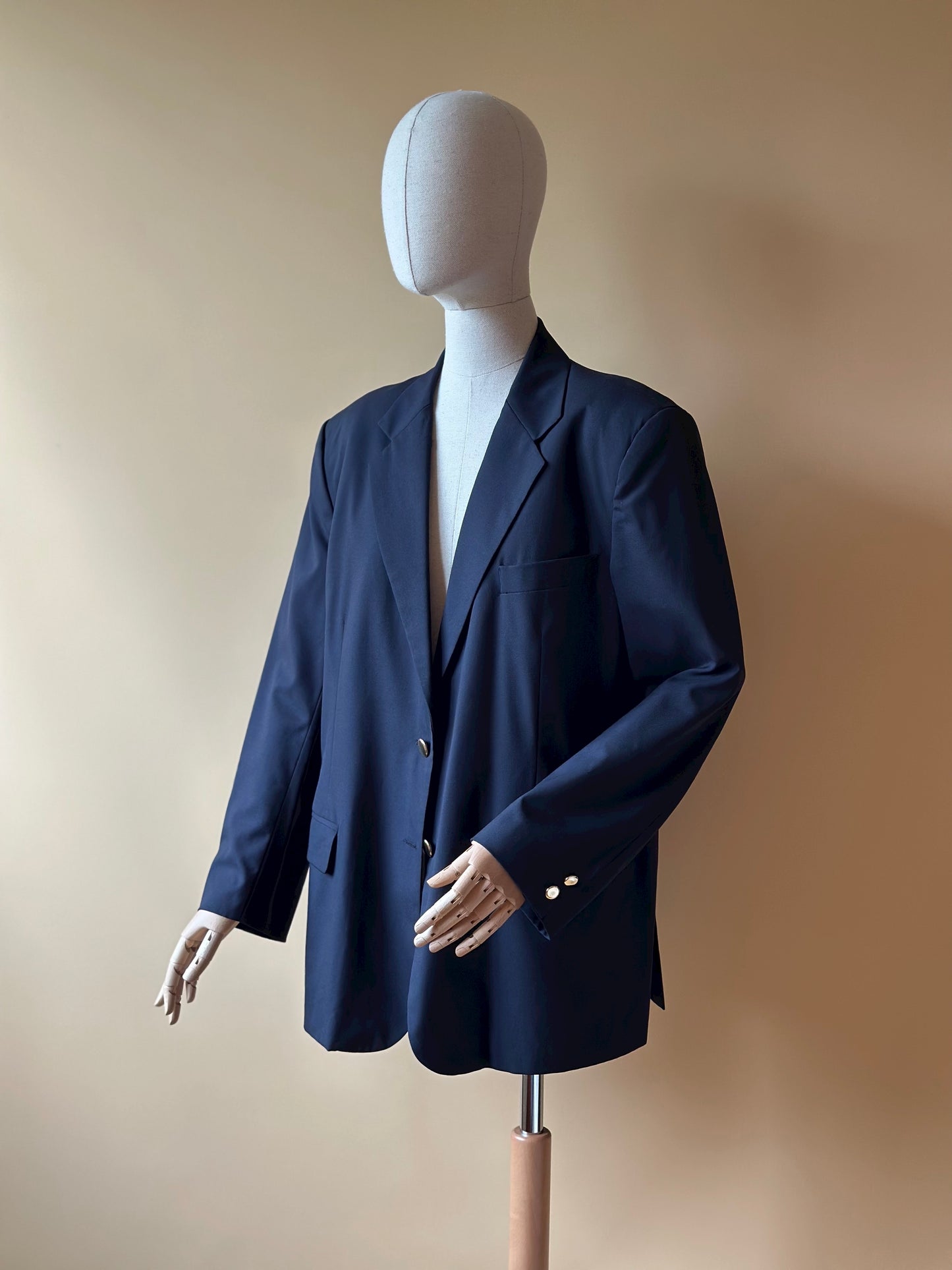 Vintage Blue Woolen Suit - Blazer