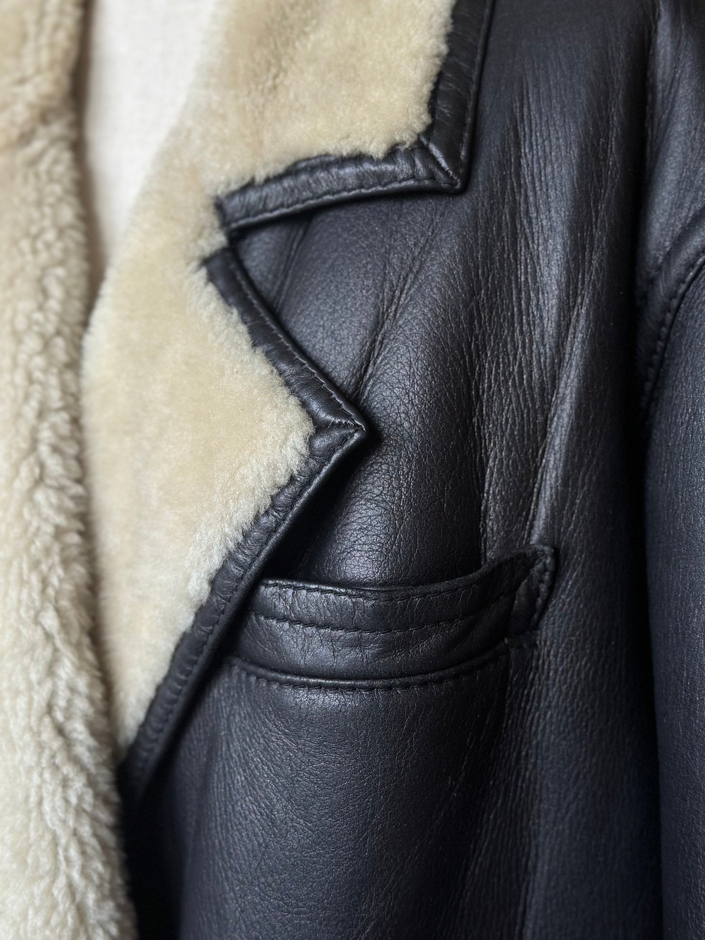 Vintage Max Mara Long Shearling Coat