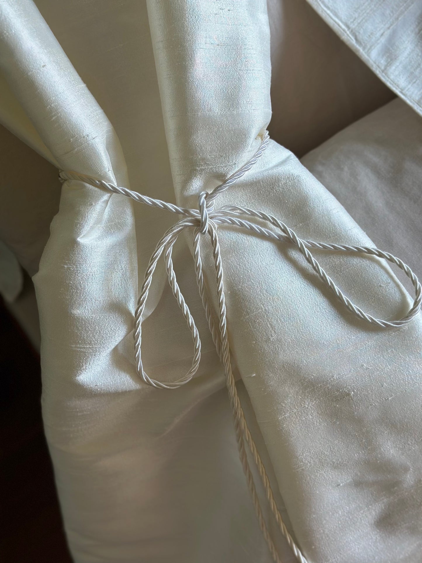 100% Silk White Long Tunic Dress