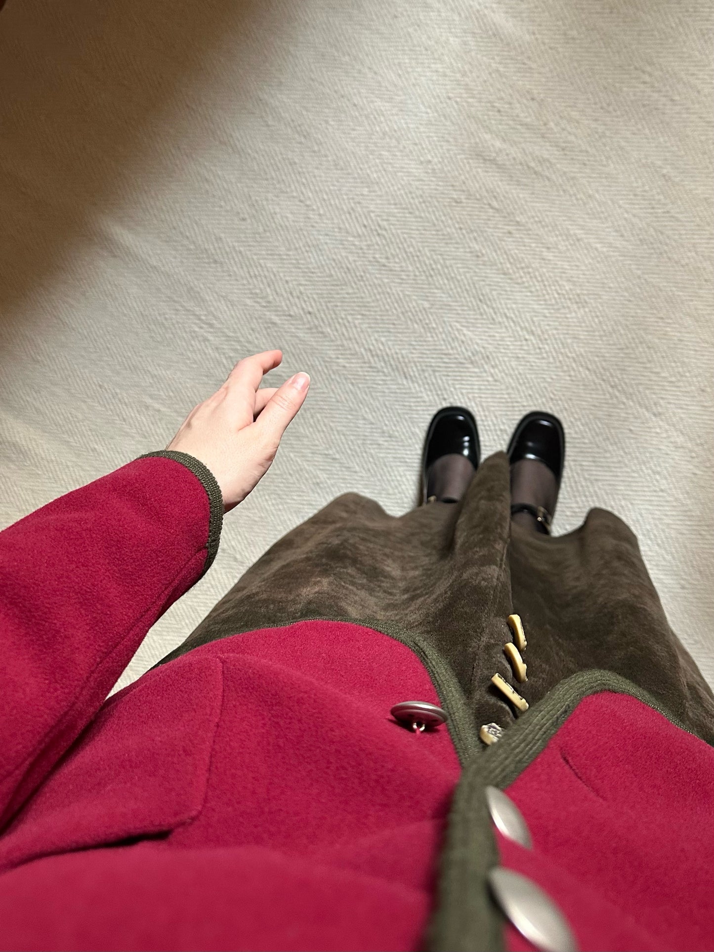 Vintage Burgundy Wool & Cashmere Blazer