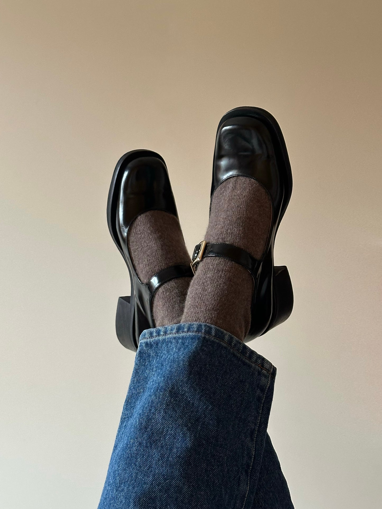 Lazzari '90s Square Toe Mary Jane Shoes