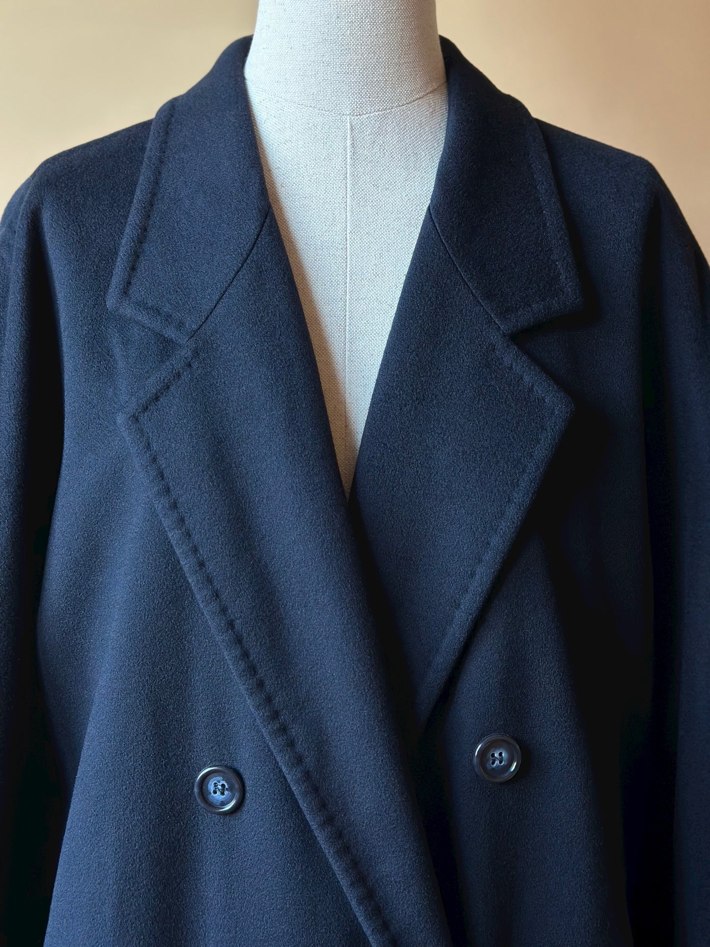 Navy Blue 100% Cashmere Max Mara Coat