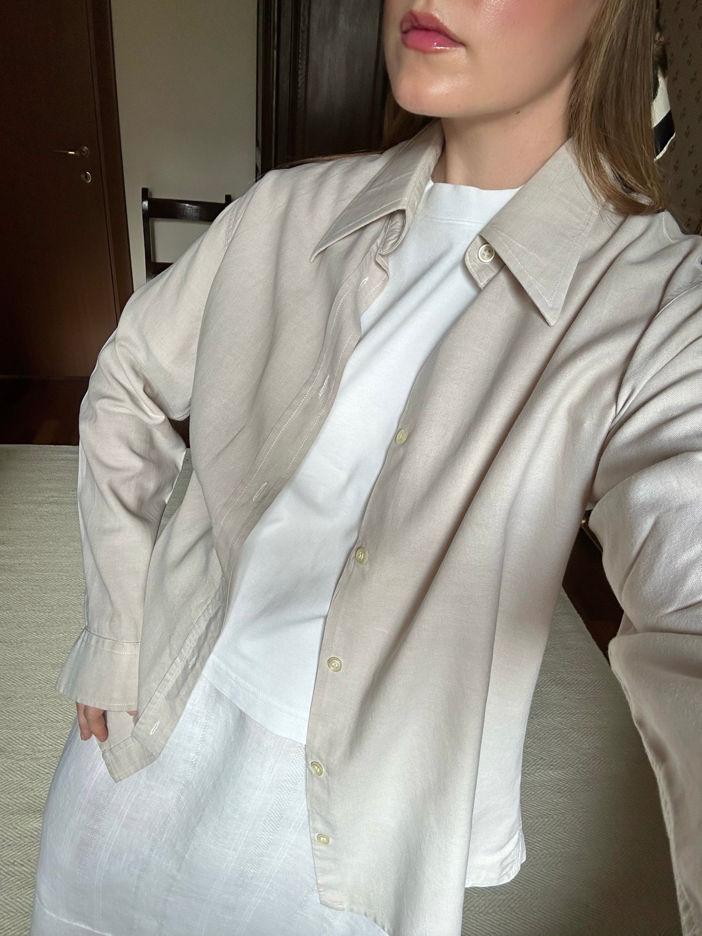 Light Beige Cotton Shirt