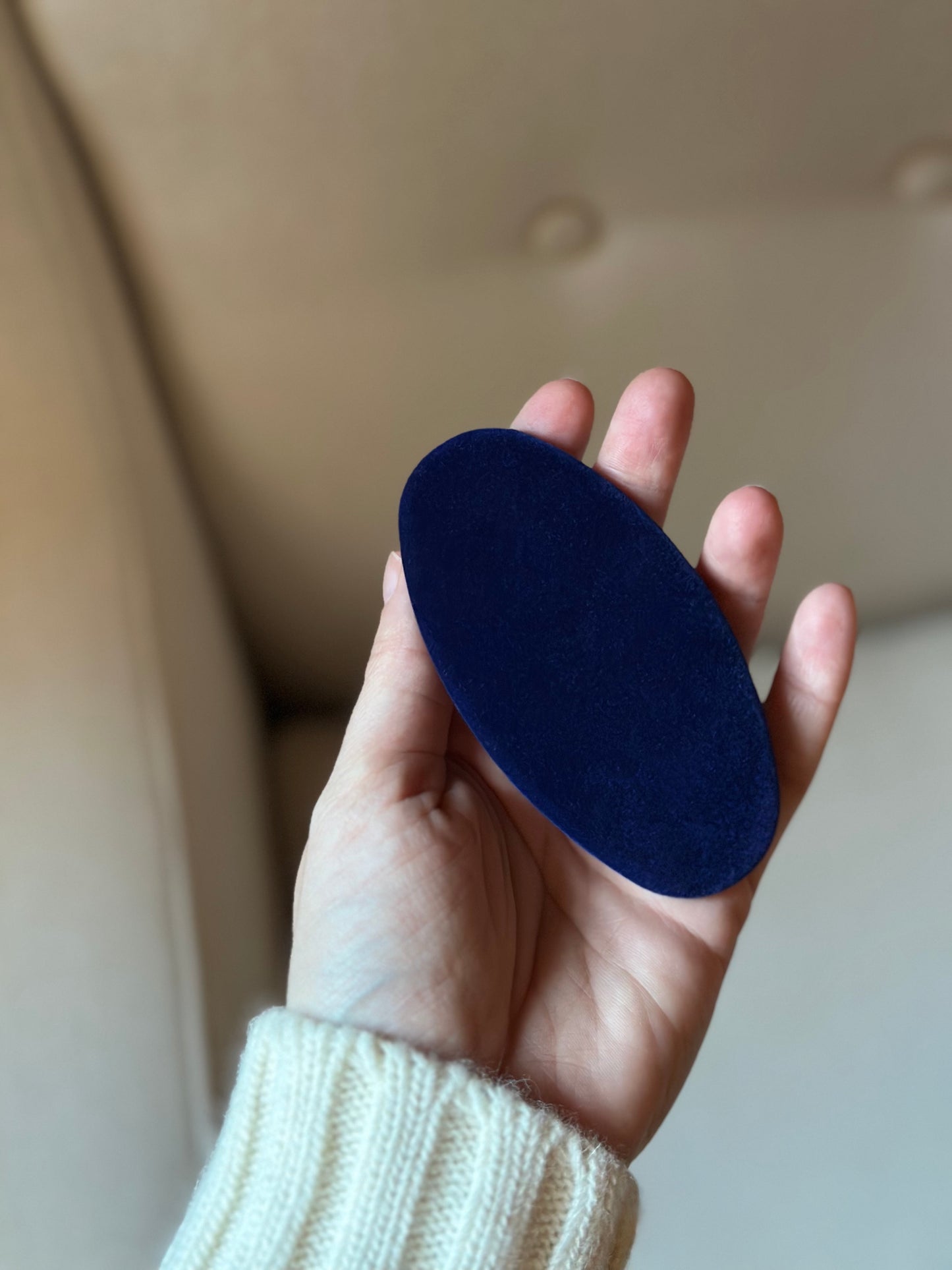 Vintage Laura Ashley Blue Velvet Barrette