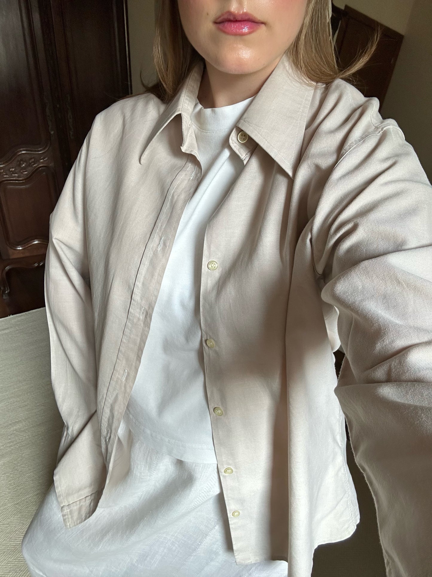Light Beige Cotton Shirt