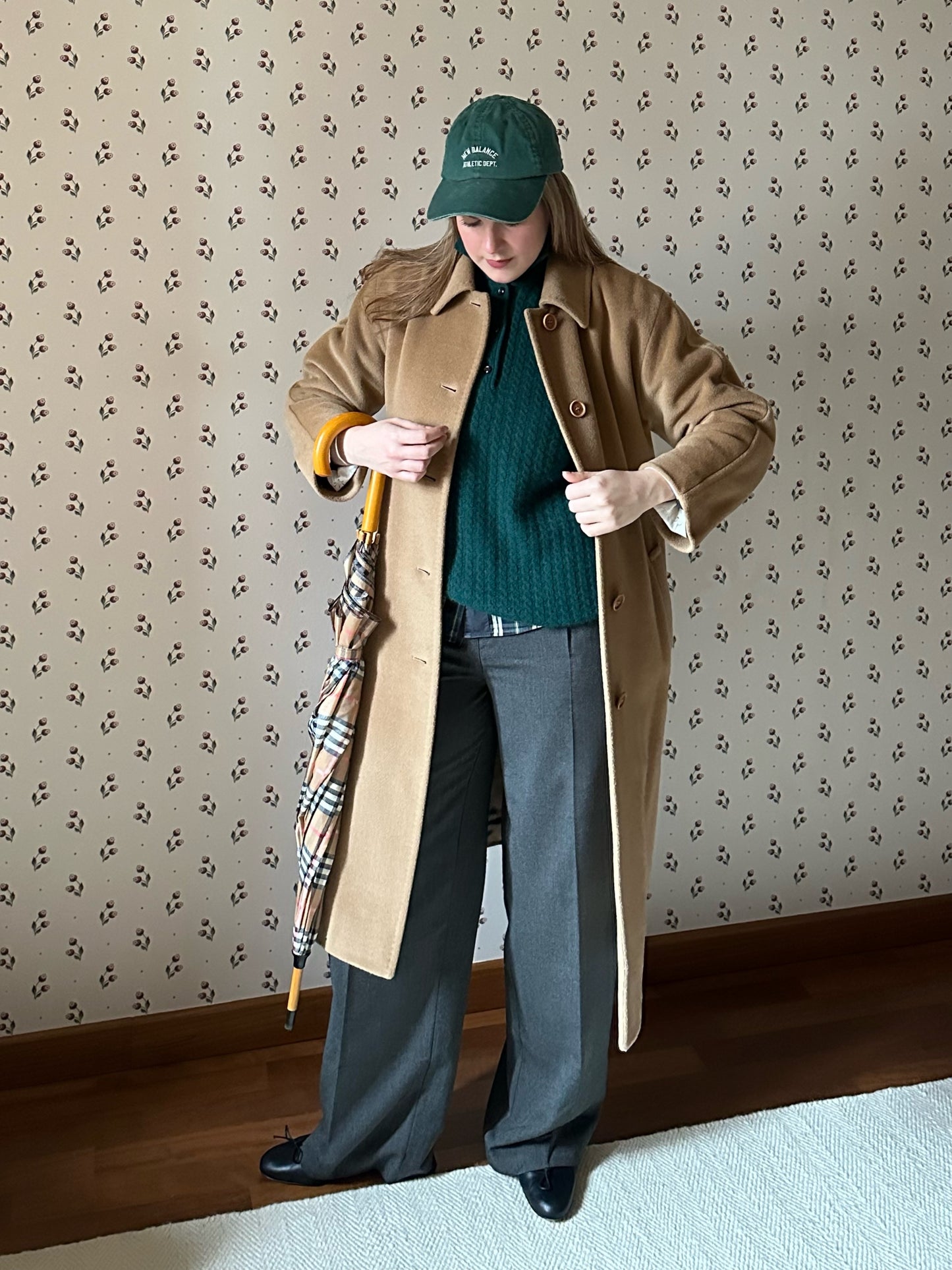 Gray Wool & Viscose Trousers