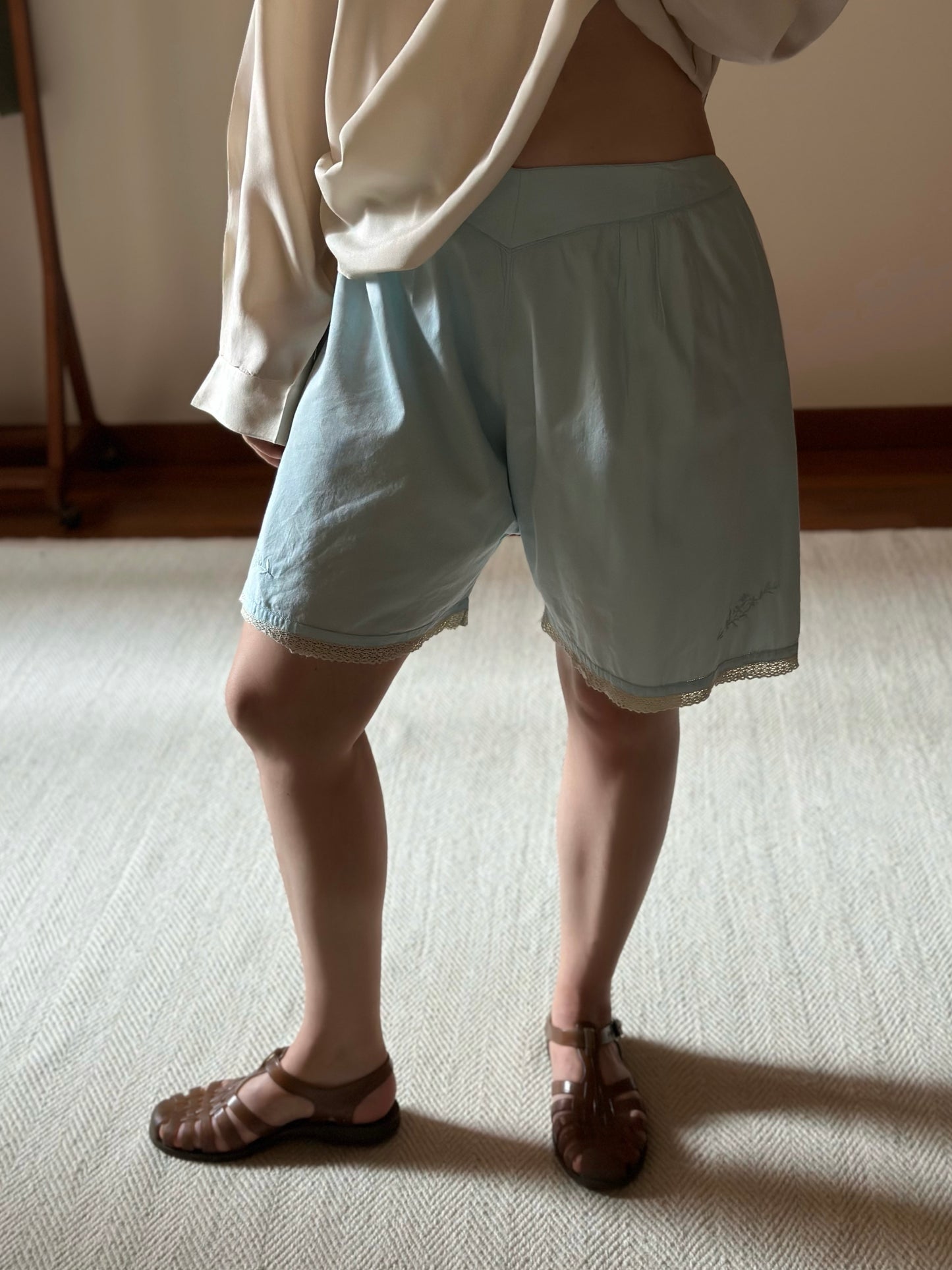 Pure Cotton Baby Blue Shorts