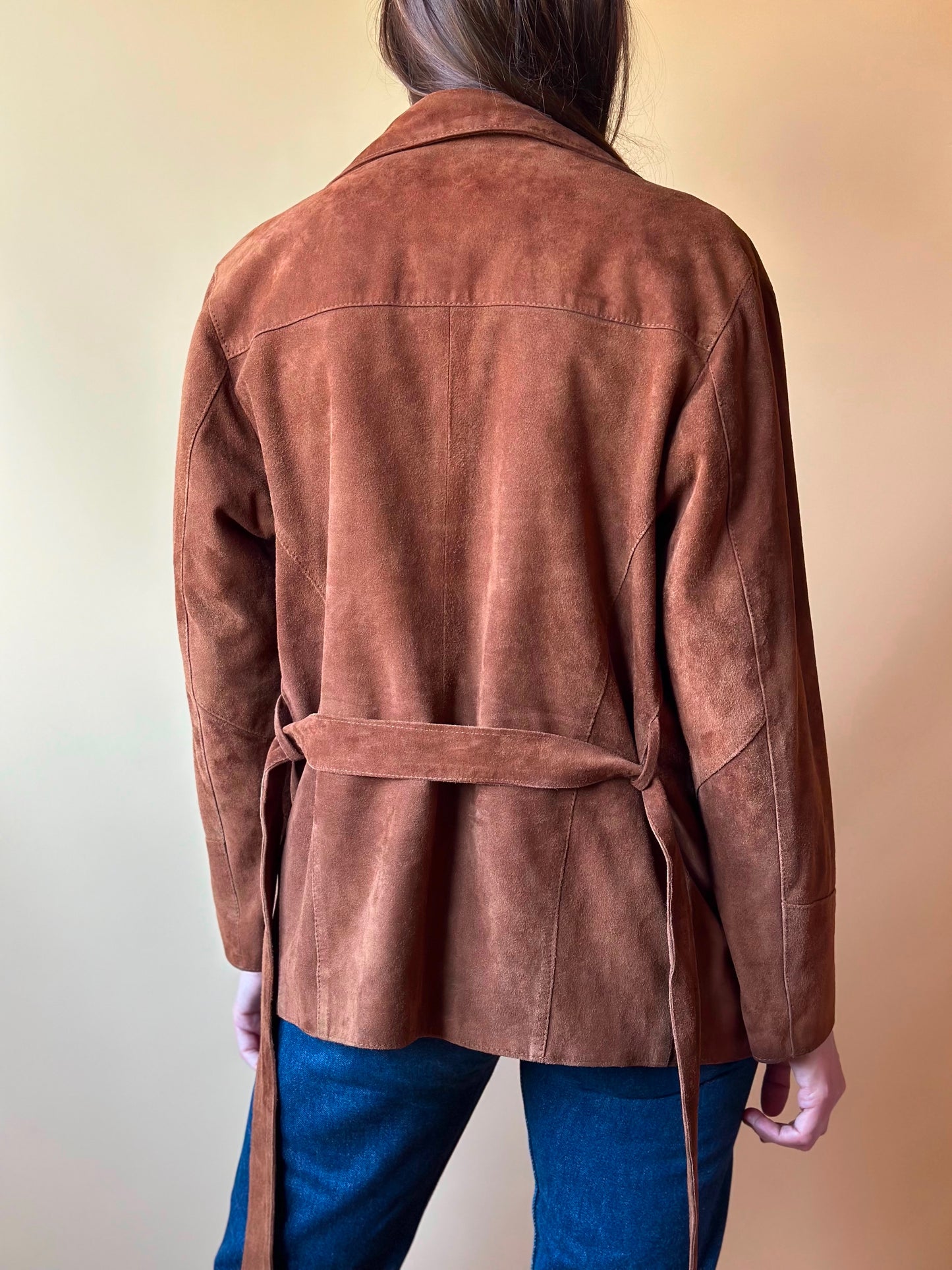 Vintage Belted Suede Jacket