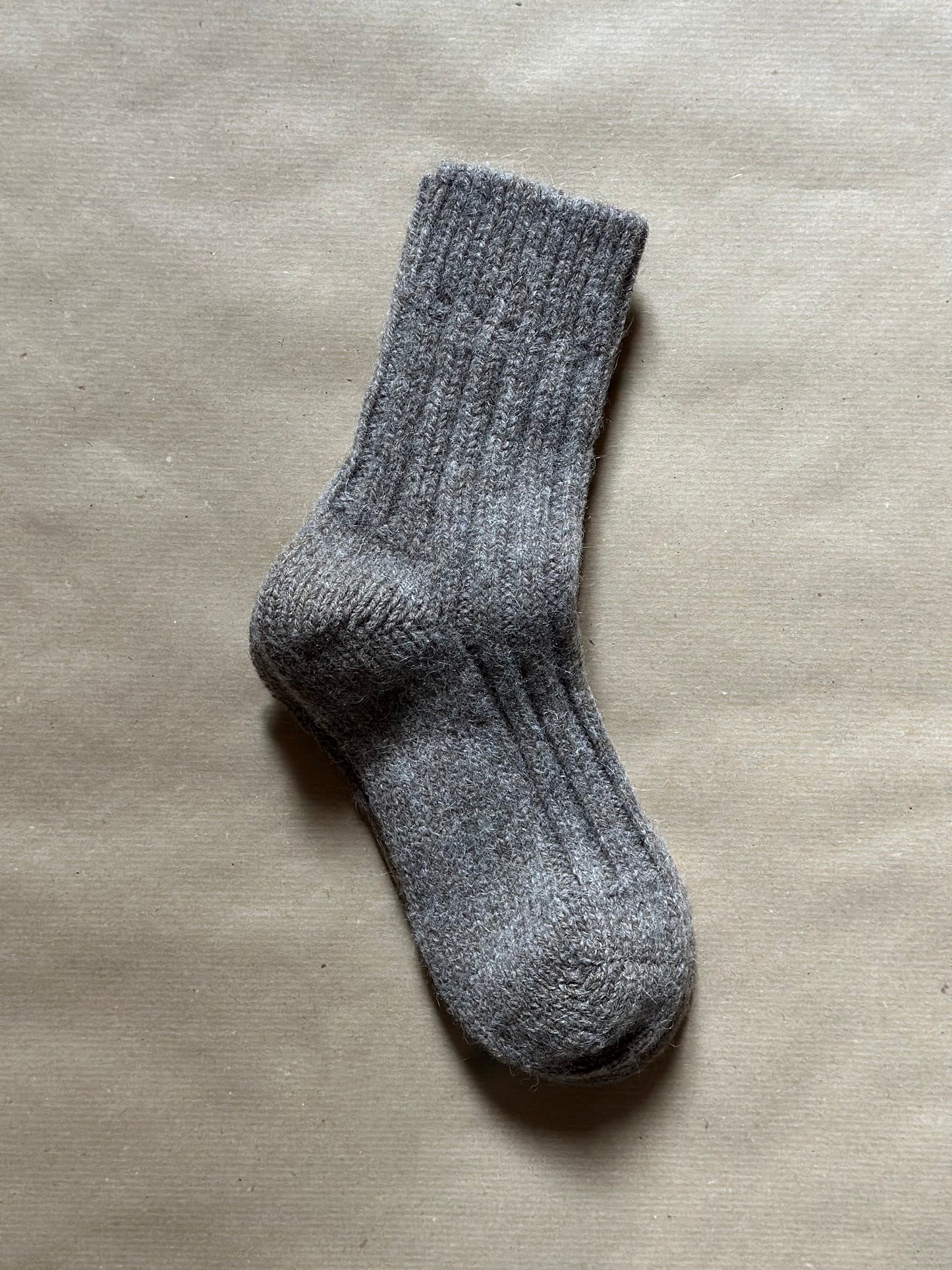 Vintage Brown Wool & Alpaca Socks