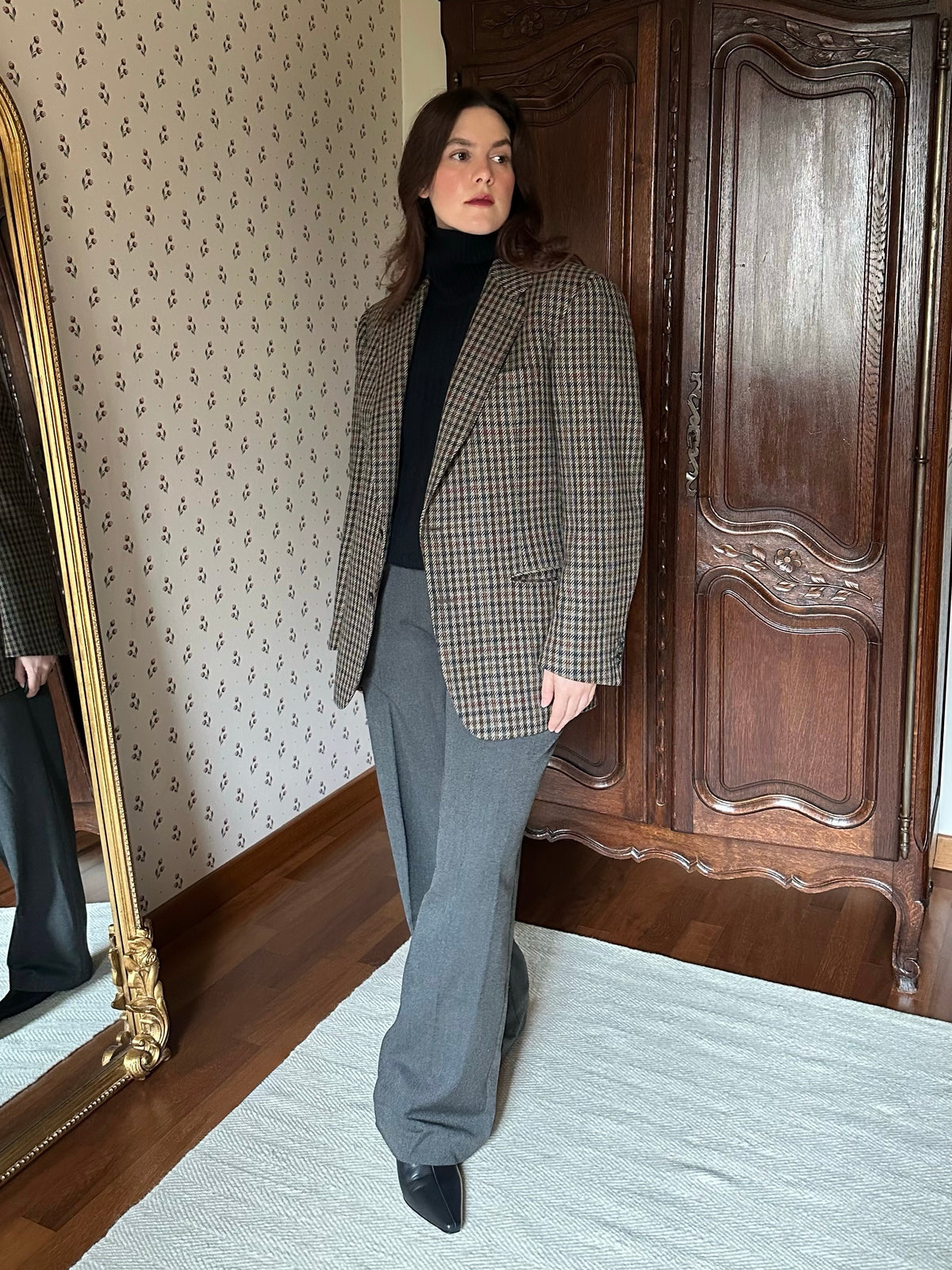 100% Wool Pied de Poule Blazer