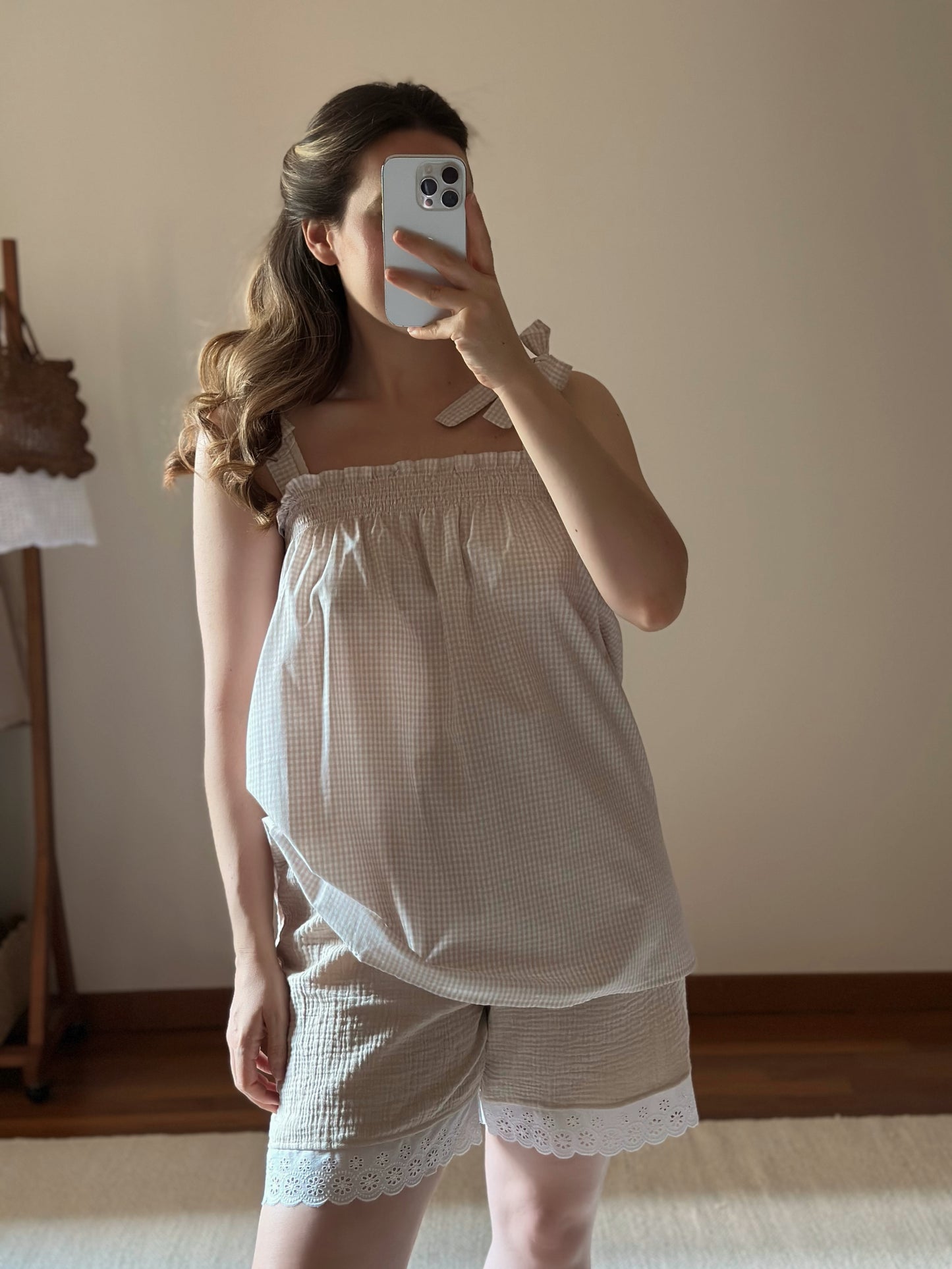 Muslin & Lace Shorts