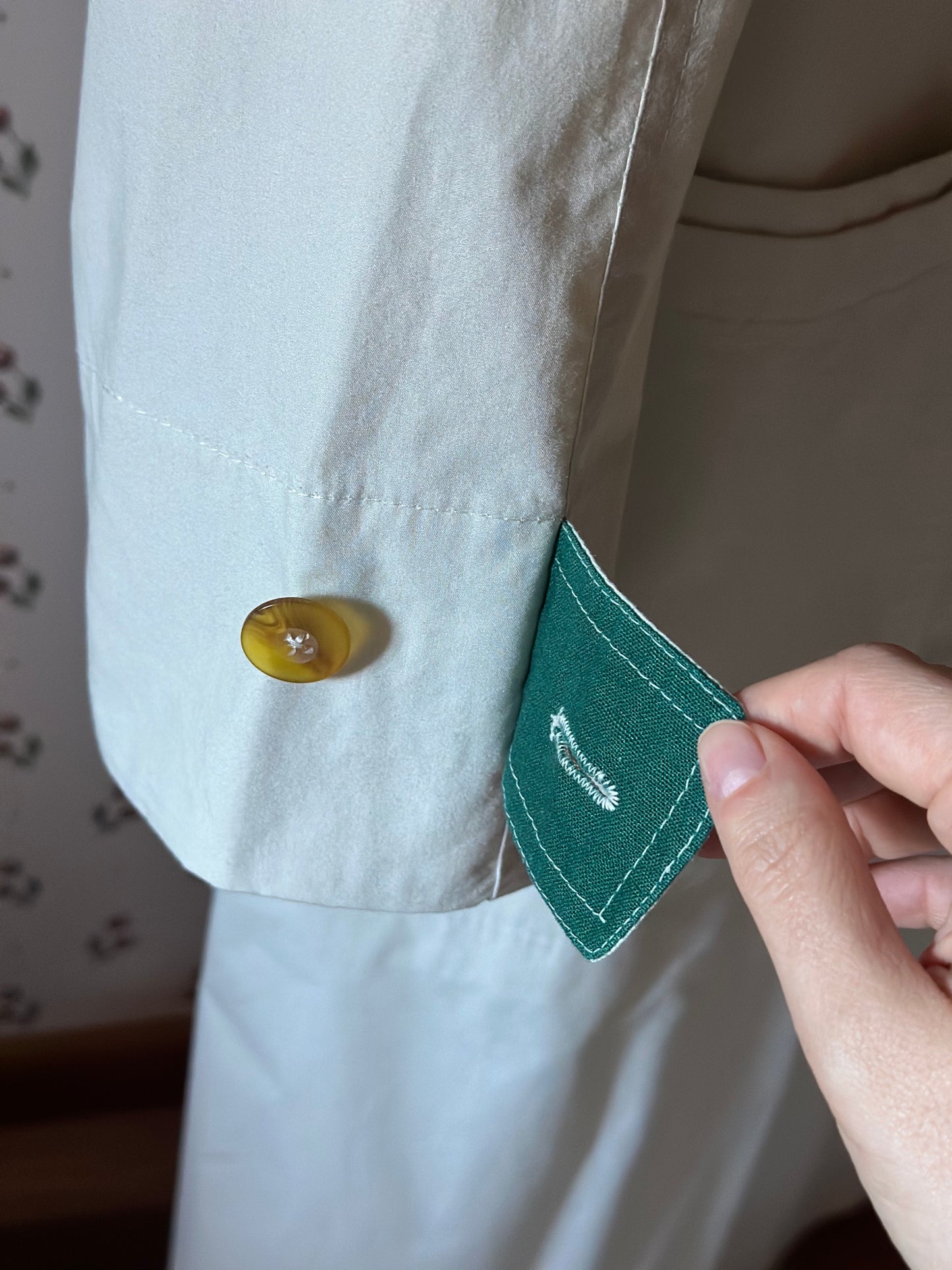 Vintage Green Collar Korean Trench Coat