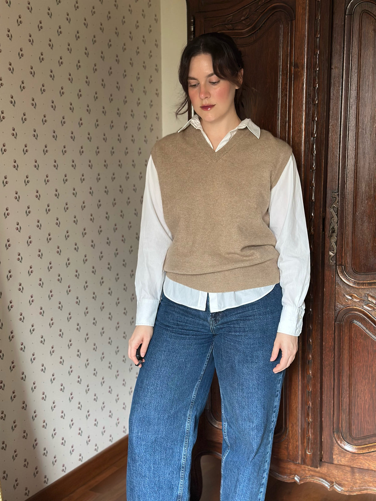 100% Cashmere Camel Vest