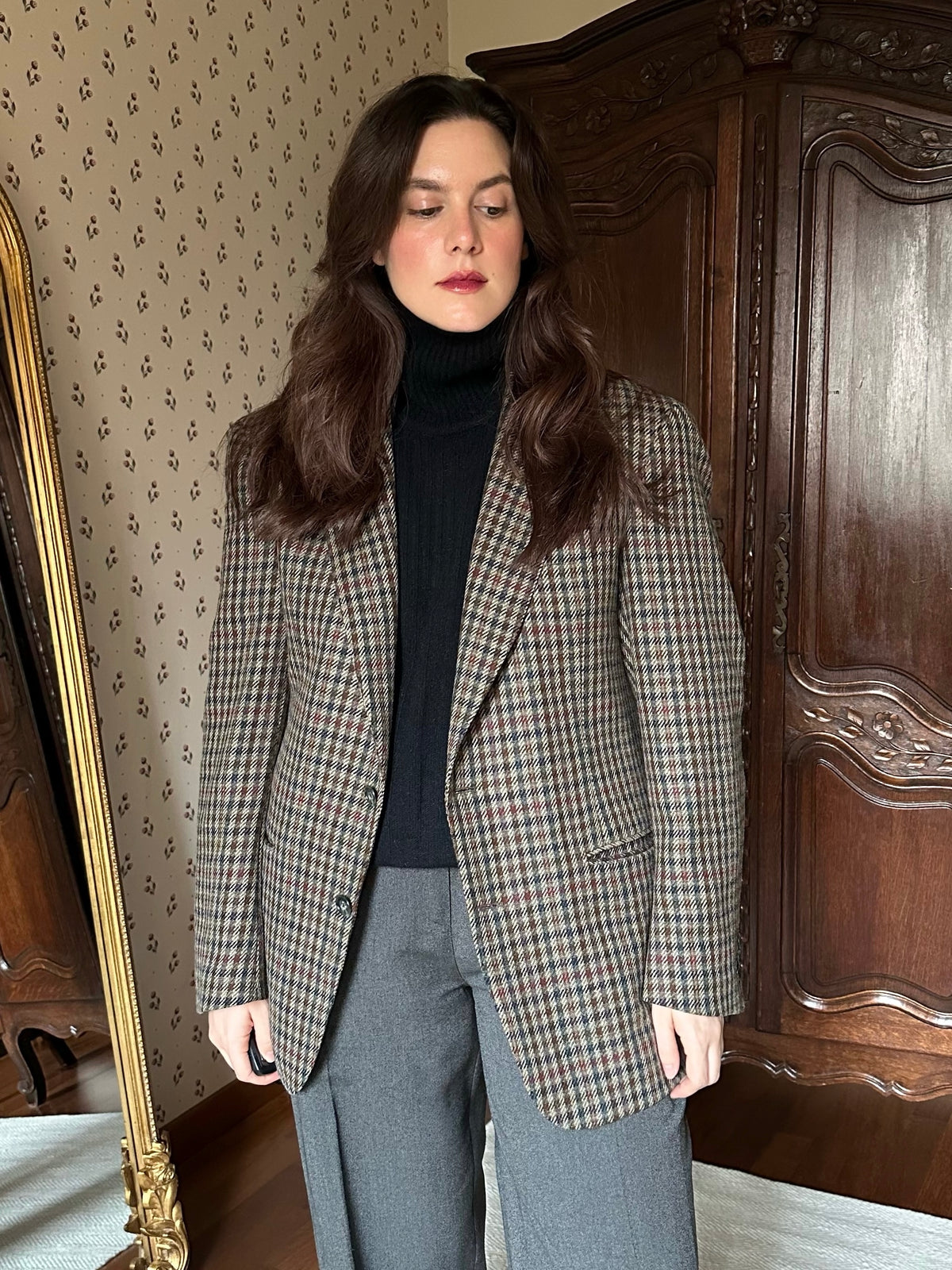 100% Wool Pied de Poule Blazer
