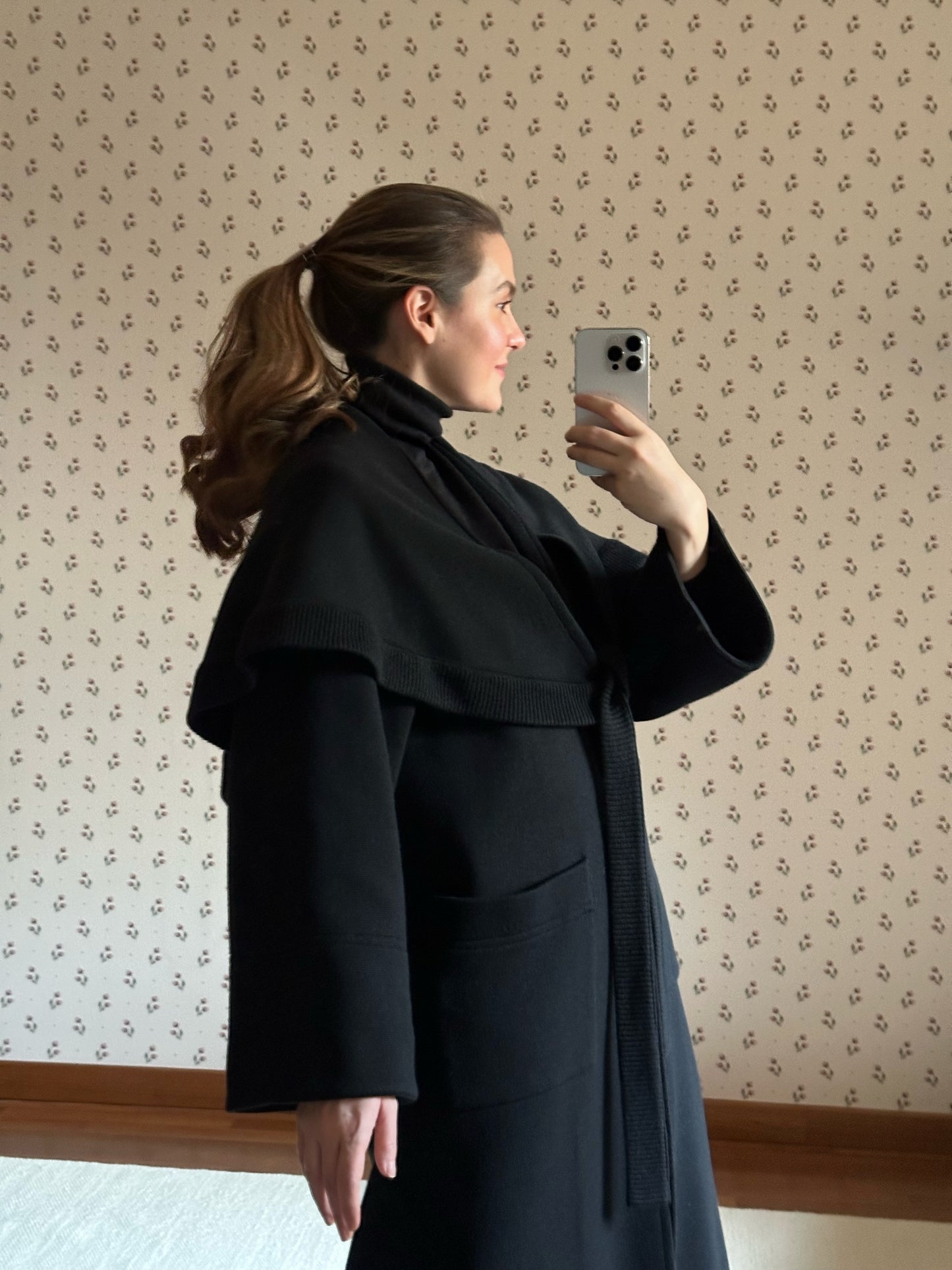 Vintage Black Cape Coat