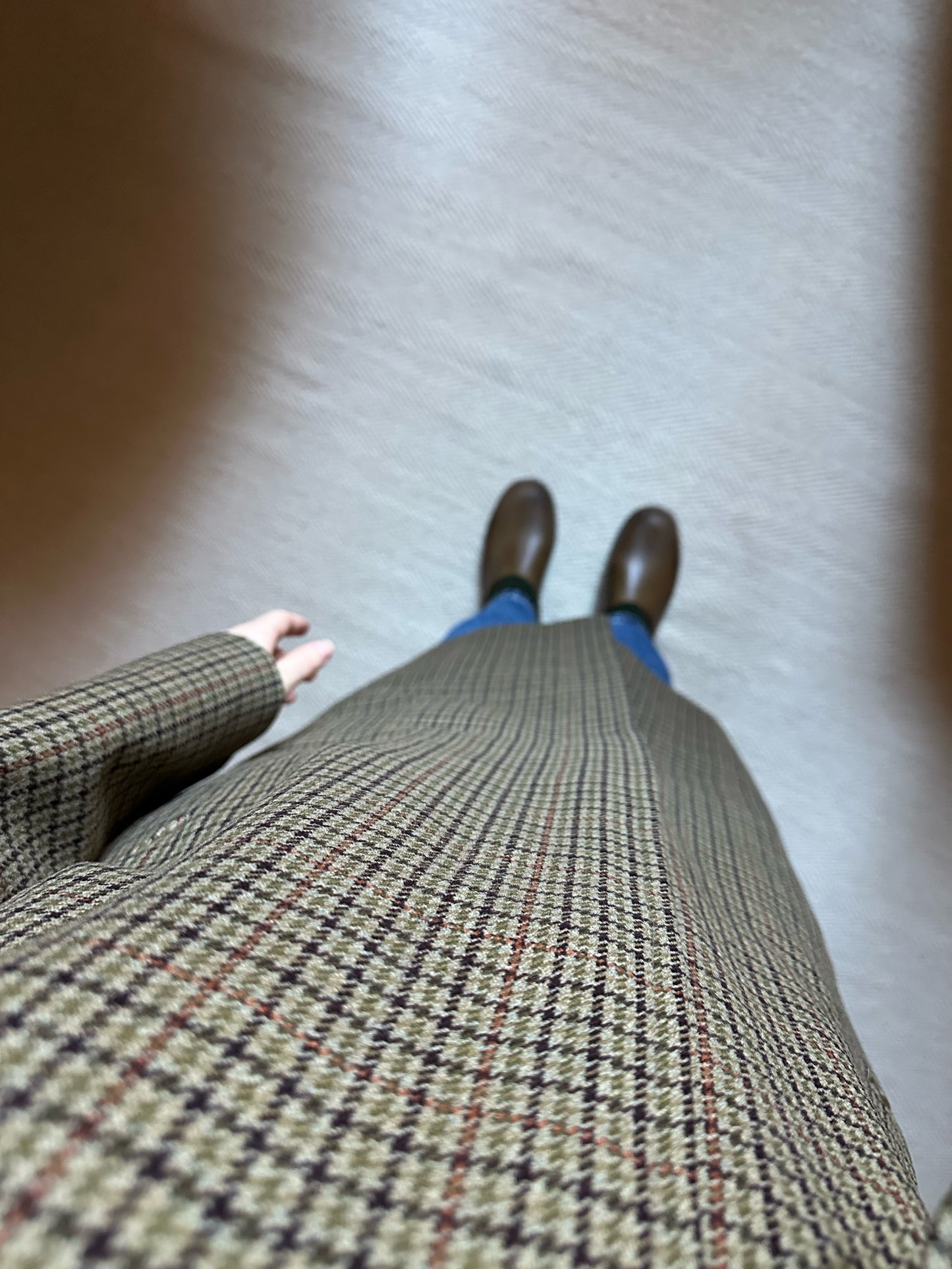 Vintage Original British Pied De Poule Coat