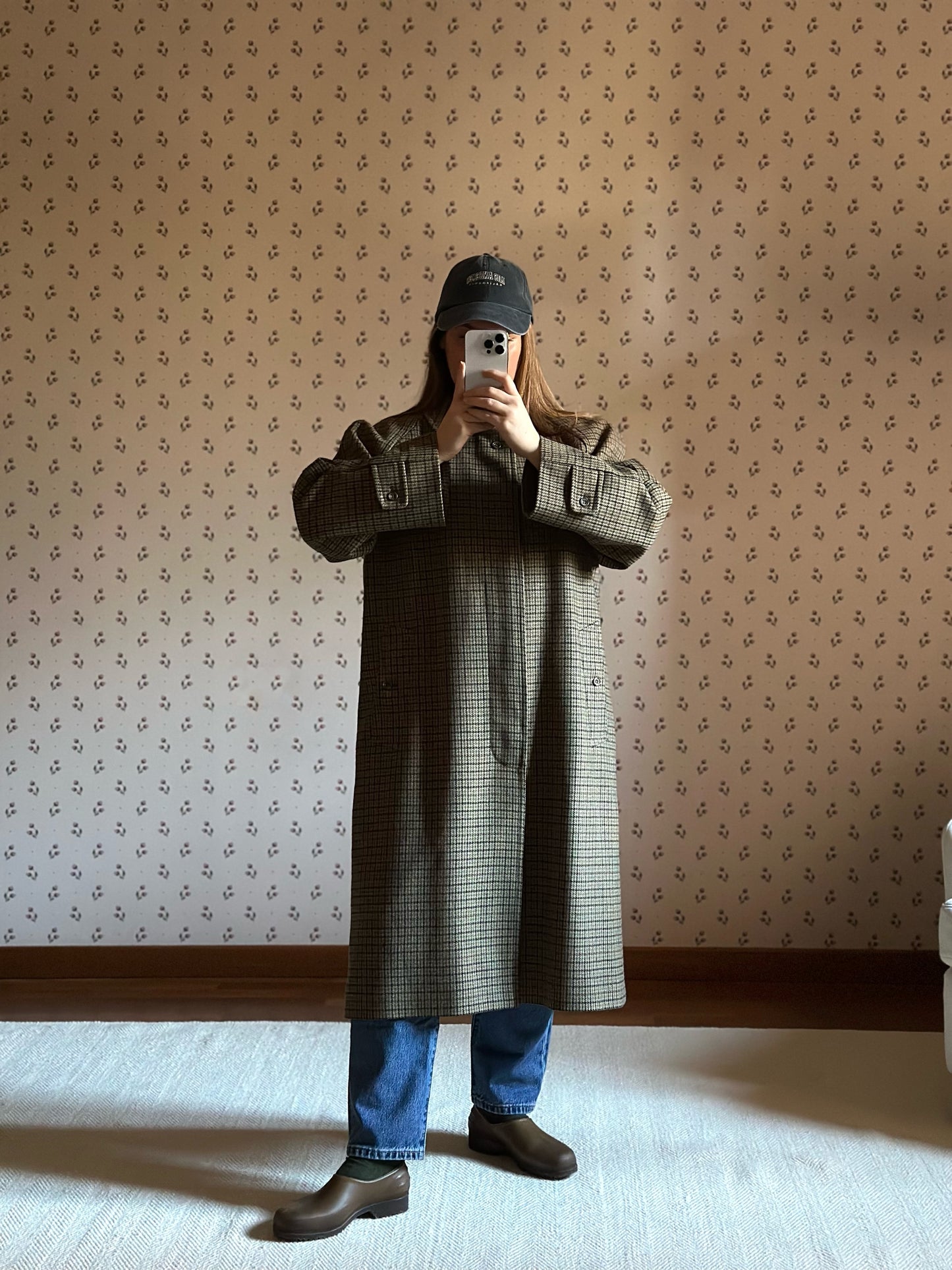 Vintage Original British Pied De Poule Coat