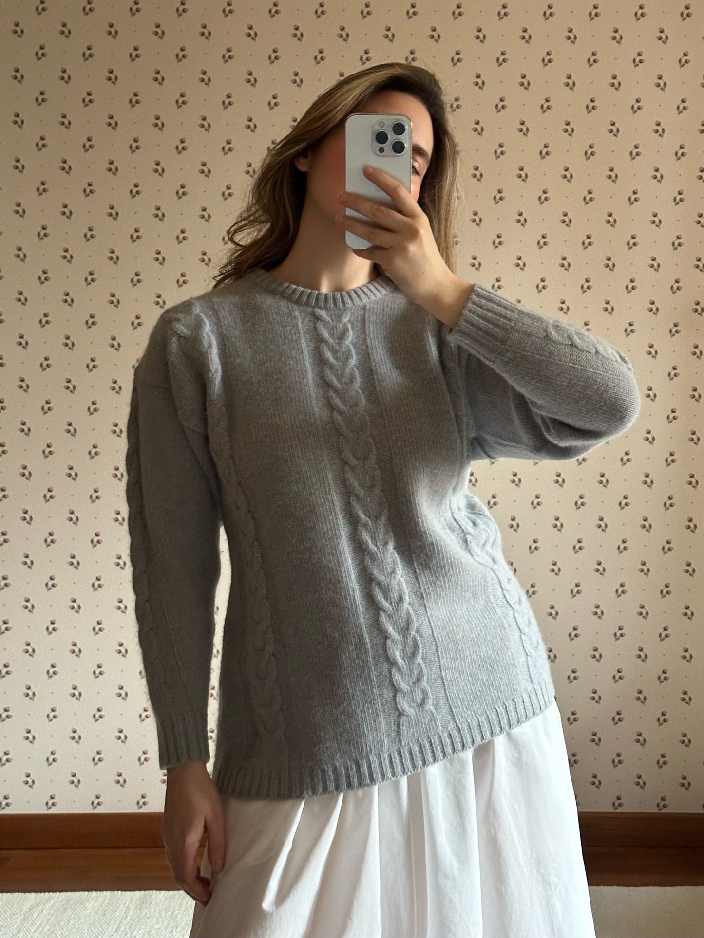 Lambswool & Angora Powder Blue Sweater