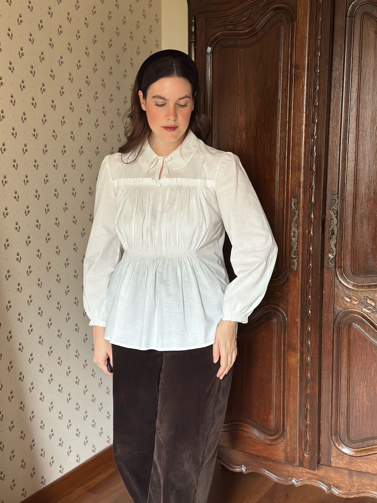 Romantic White Cotton Shirt