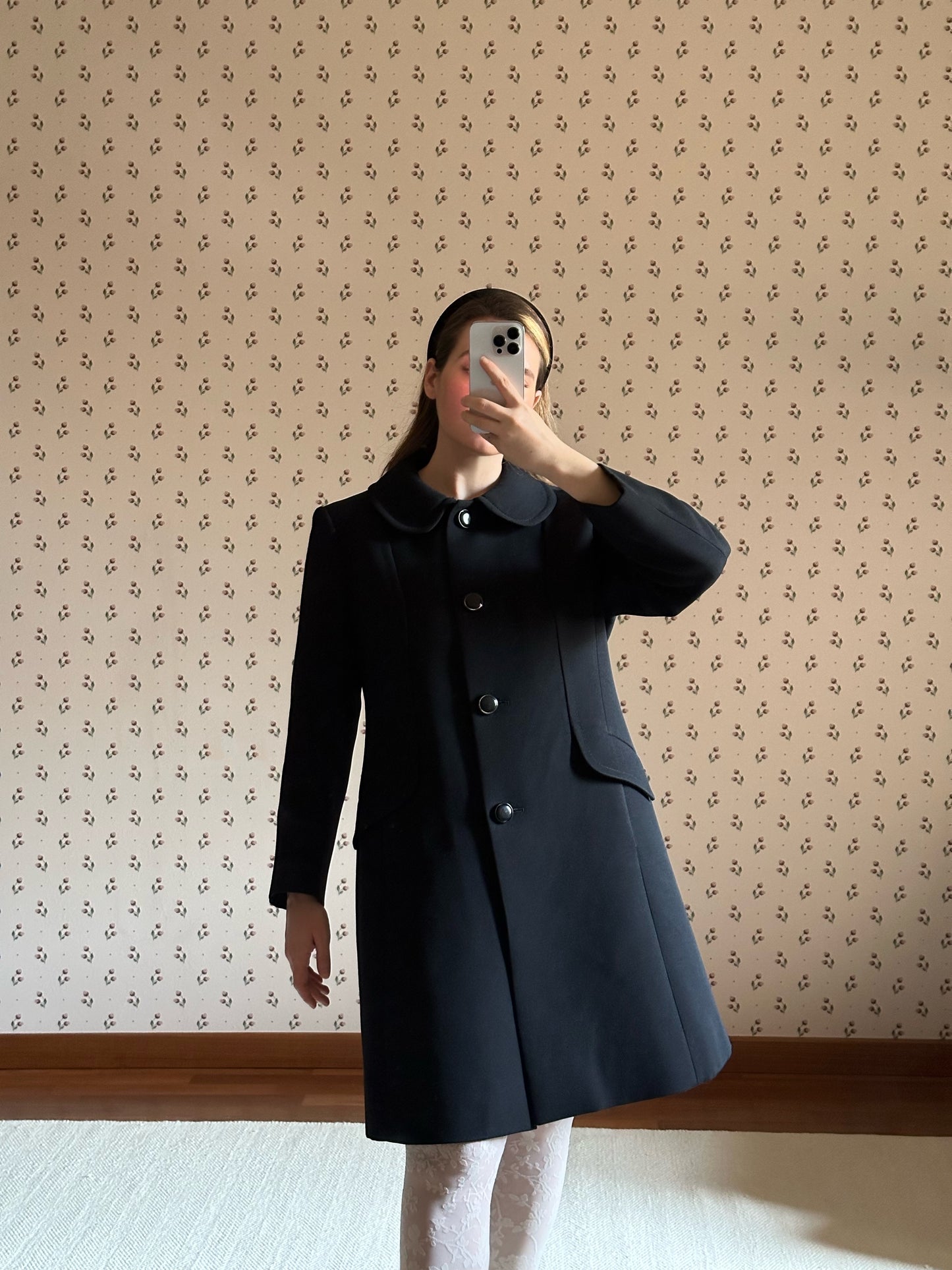Vintage Black Swing Coat
