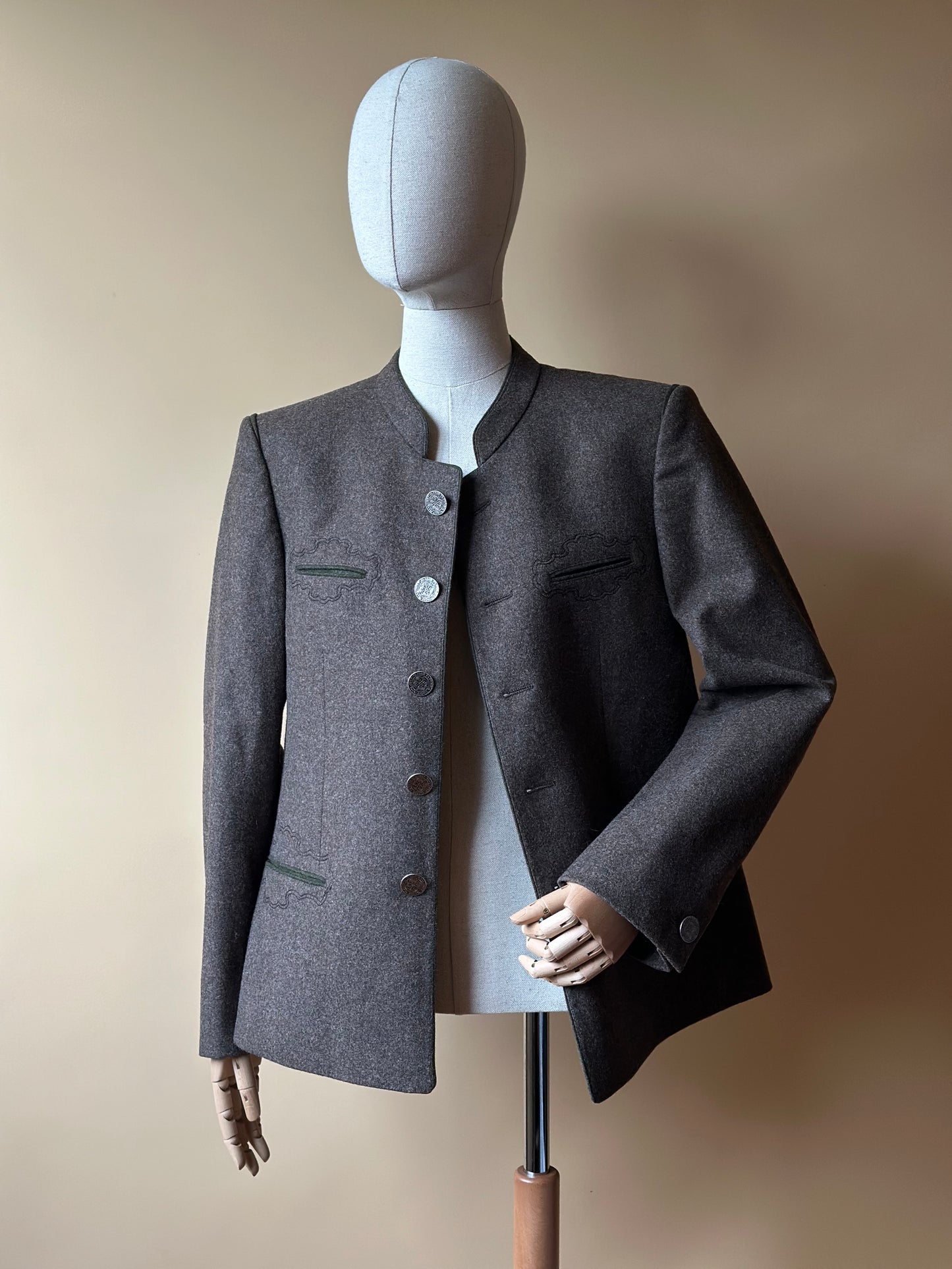 Vintage Brown Loden Blazer