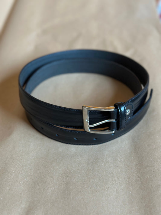 Vintage Black Leather Belt