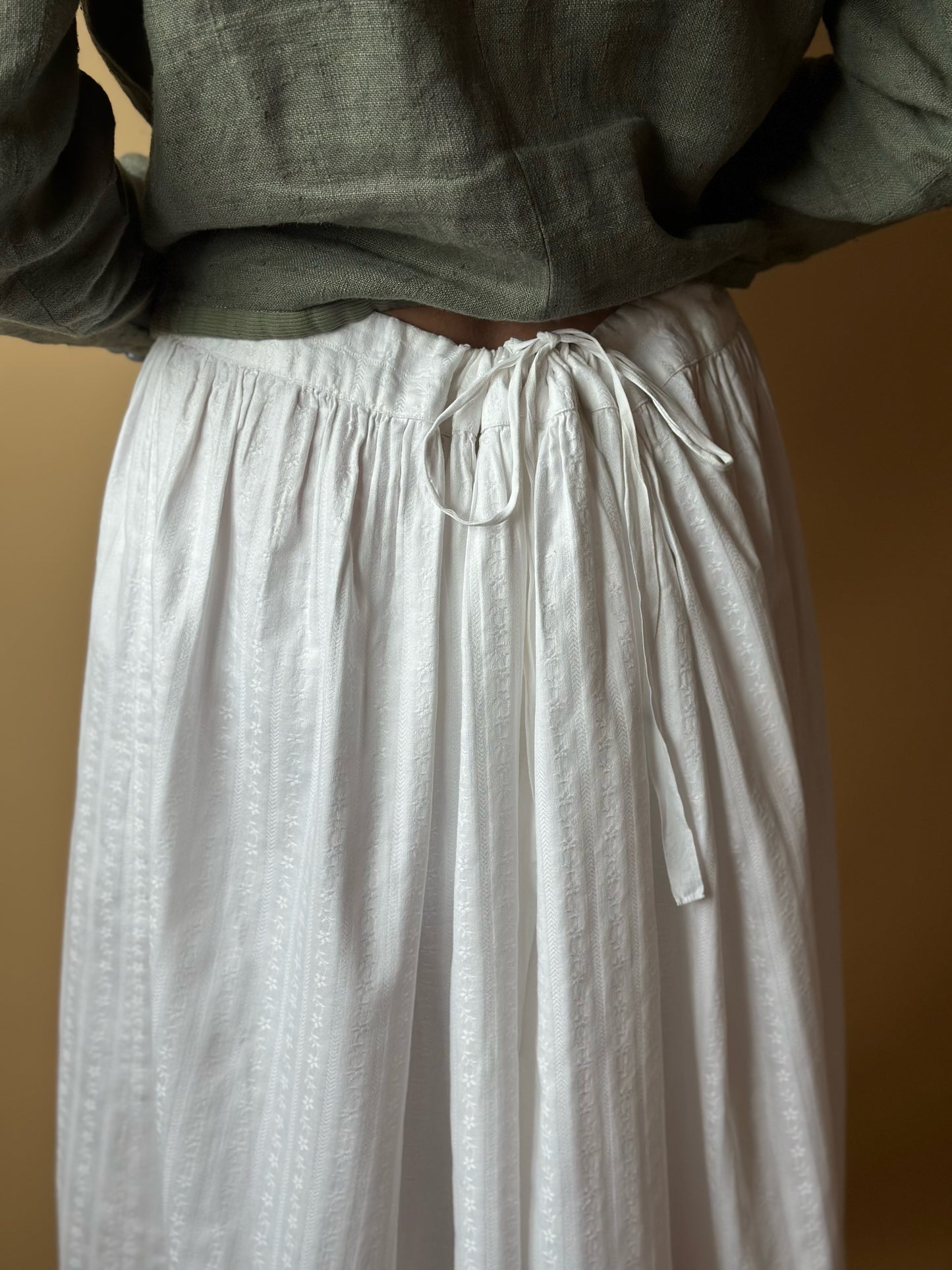 Antique Romantic French Cotton Skirt