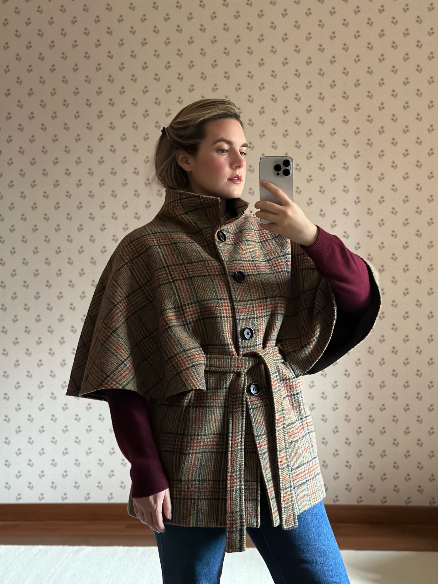 Jamieson's Of Shetland Check Mantel Coat