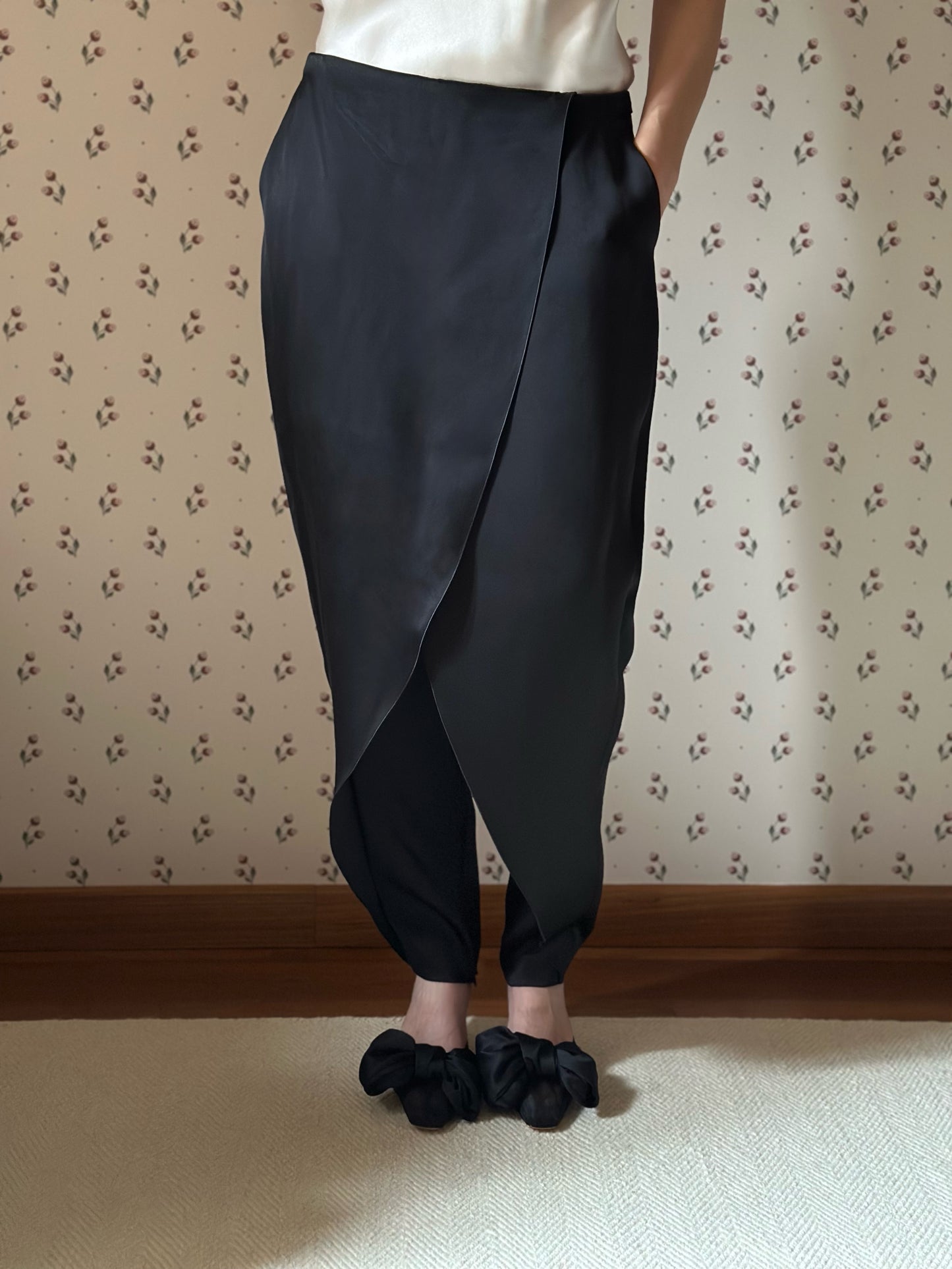 Giorgio Armani Black SatinTrousers
