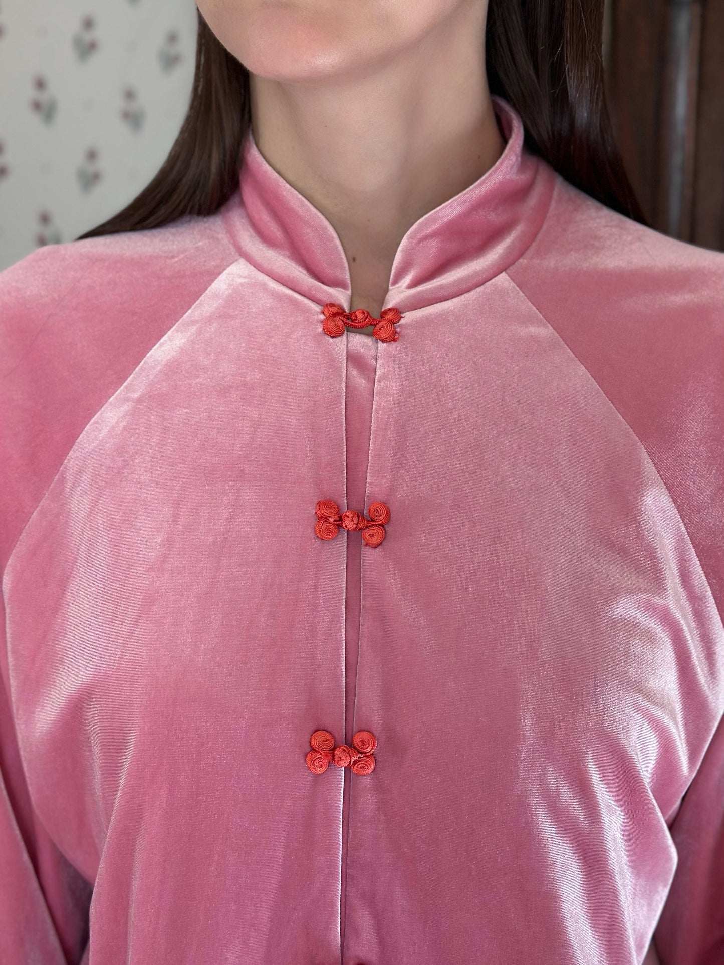 Pink Silk Velvet Jacket