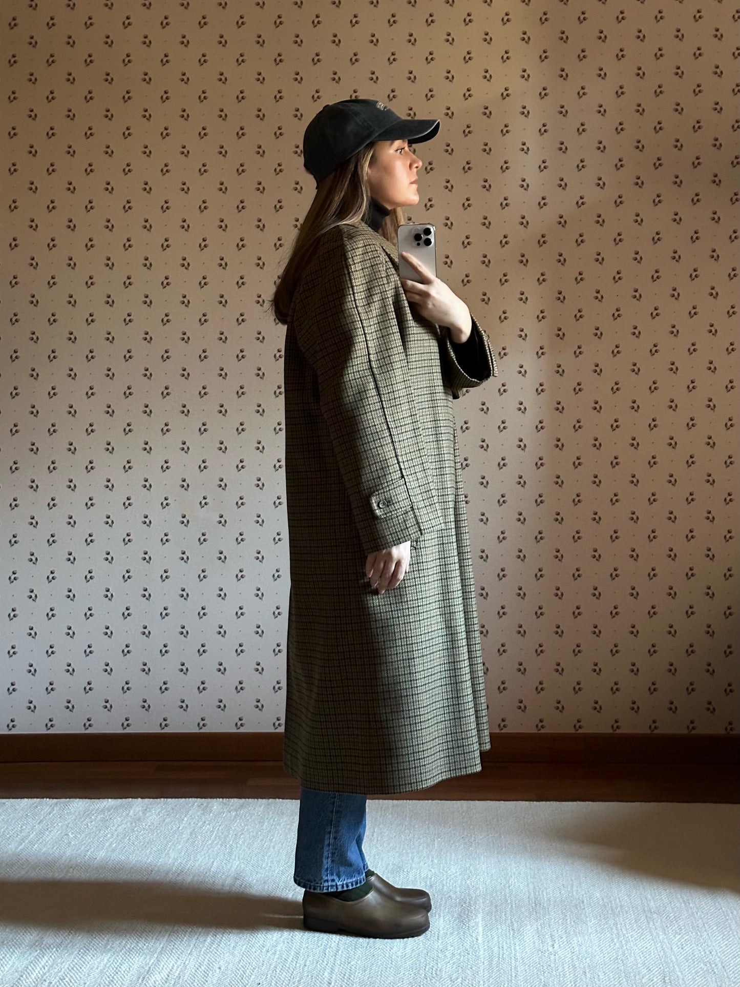 Vintage Original British Pied De Poule Coat