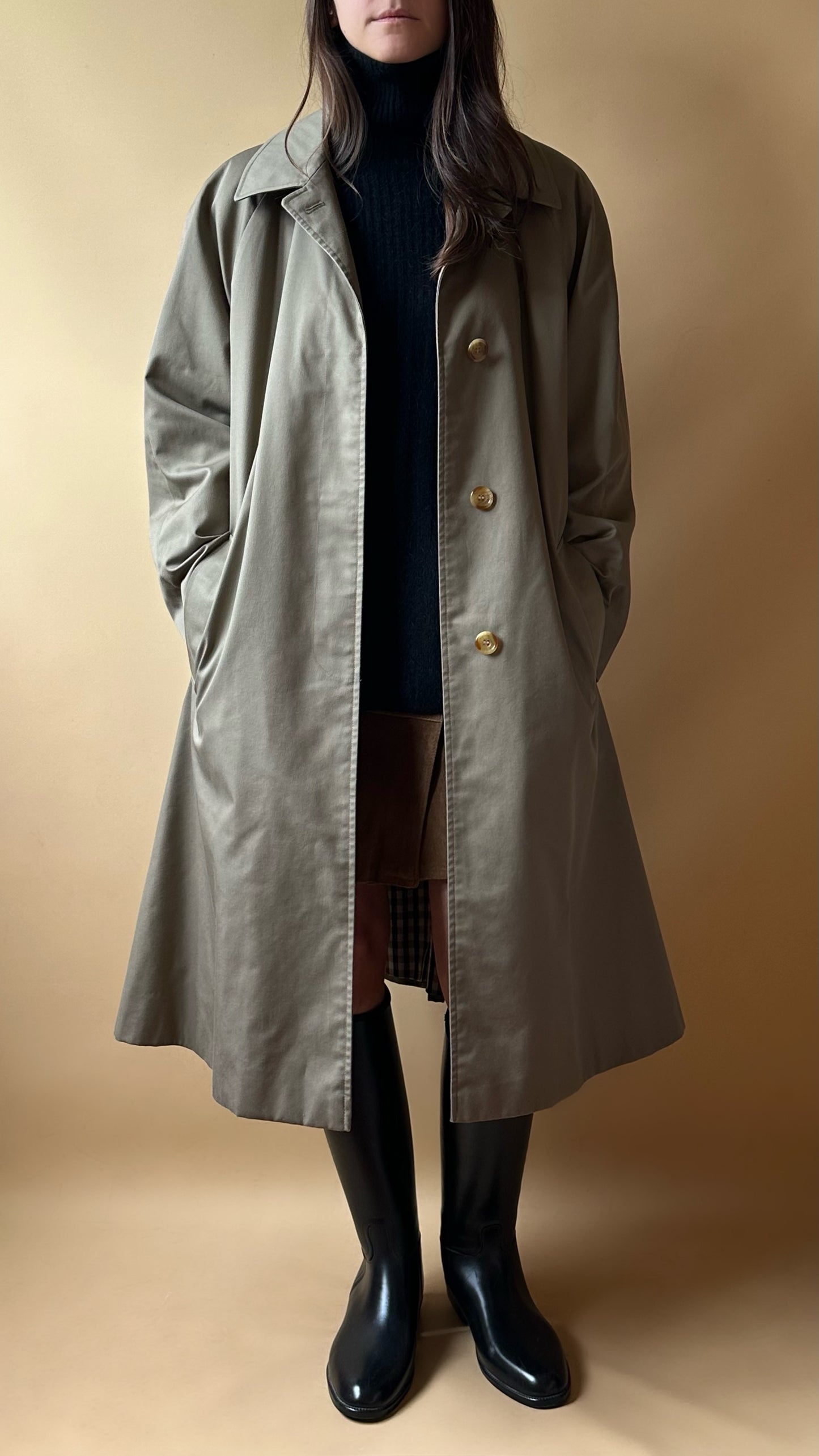 Vintage Aquascutum Khaki Trench Coat