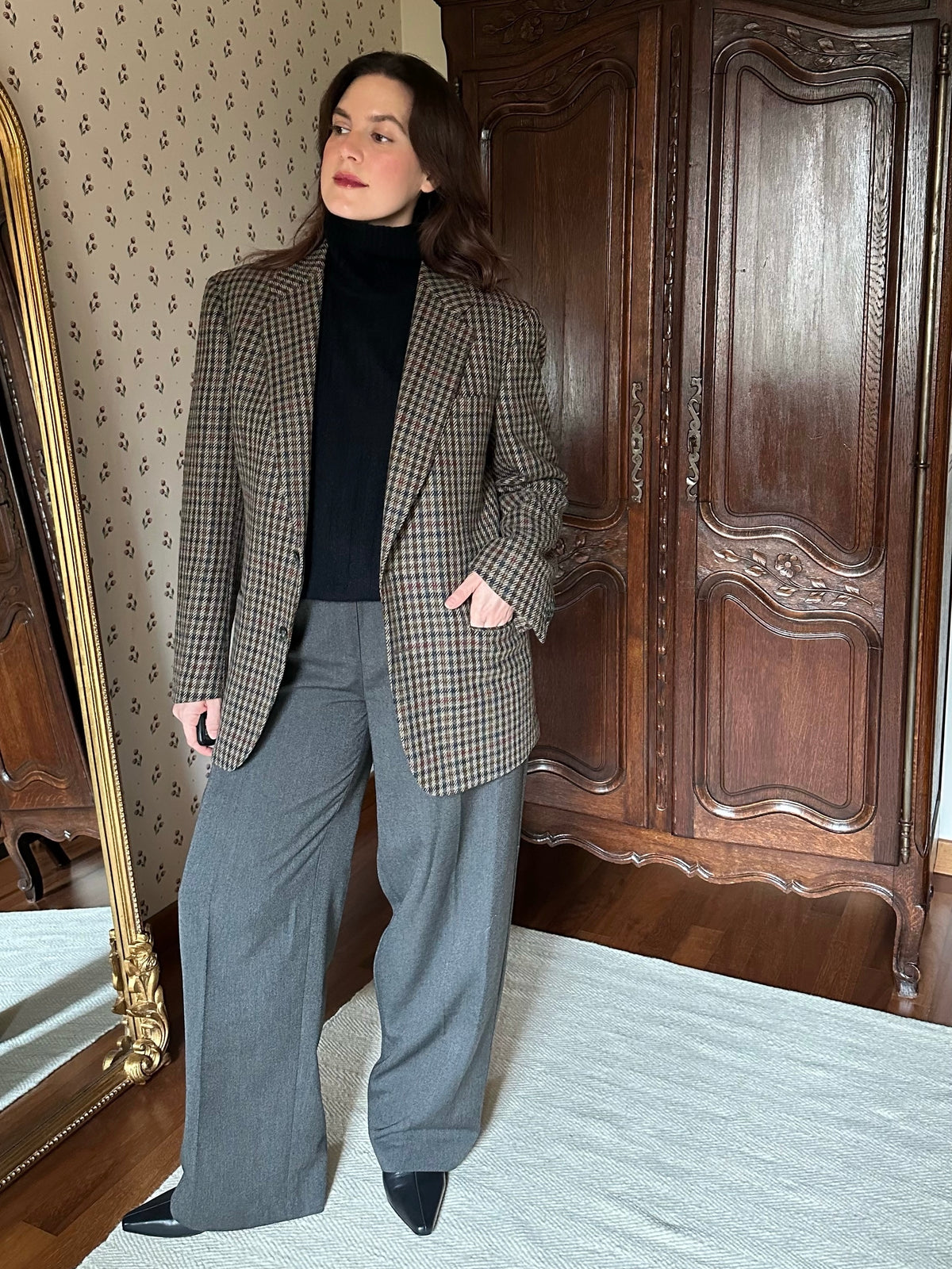 100% Wool Pied de Poule Blazer