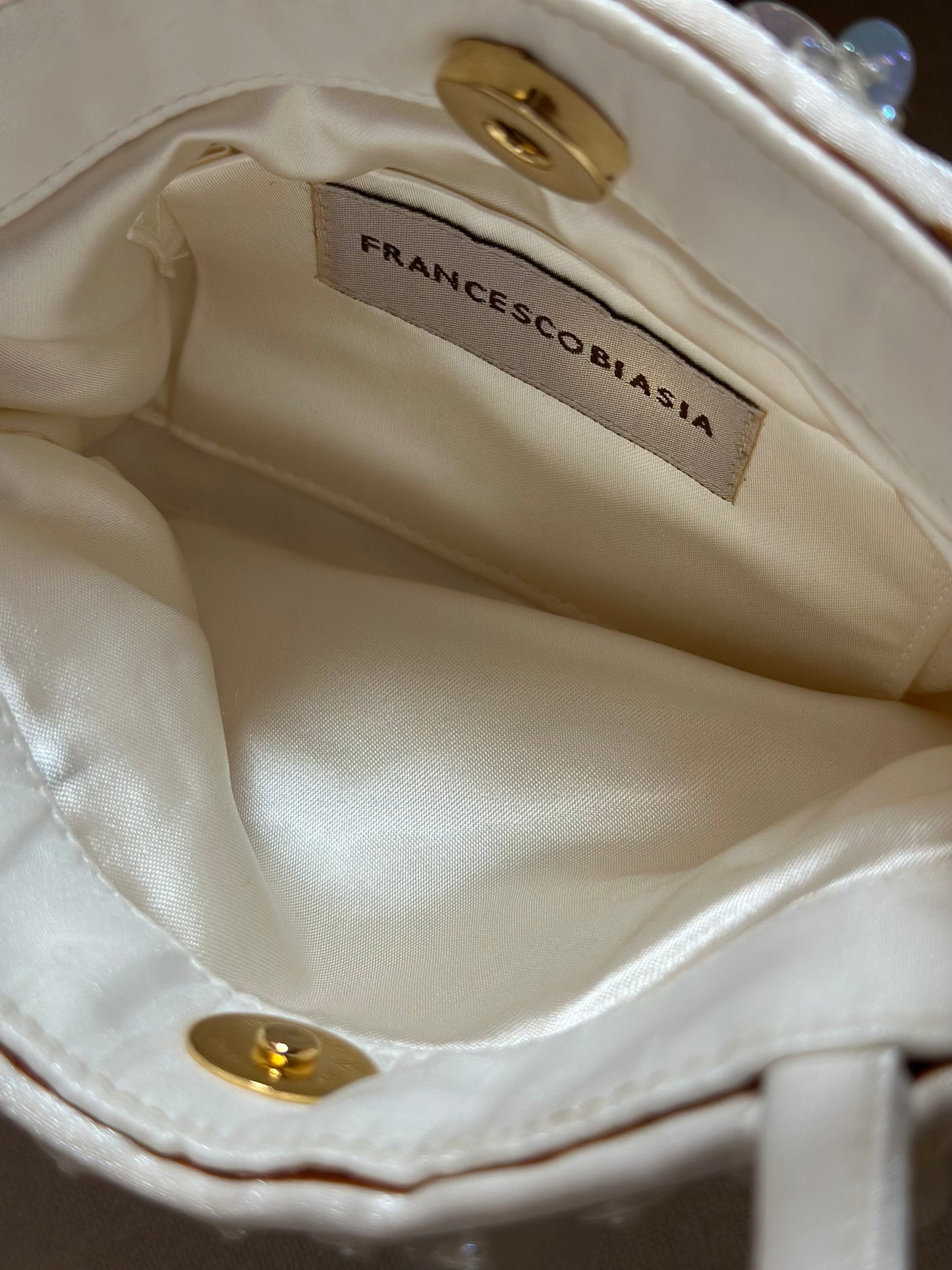 Francesco Biasia Satin & Pailettes Mini Handbag