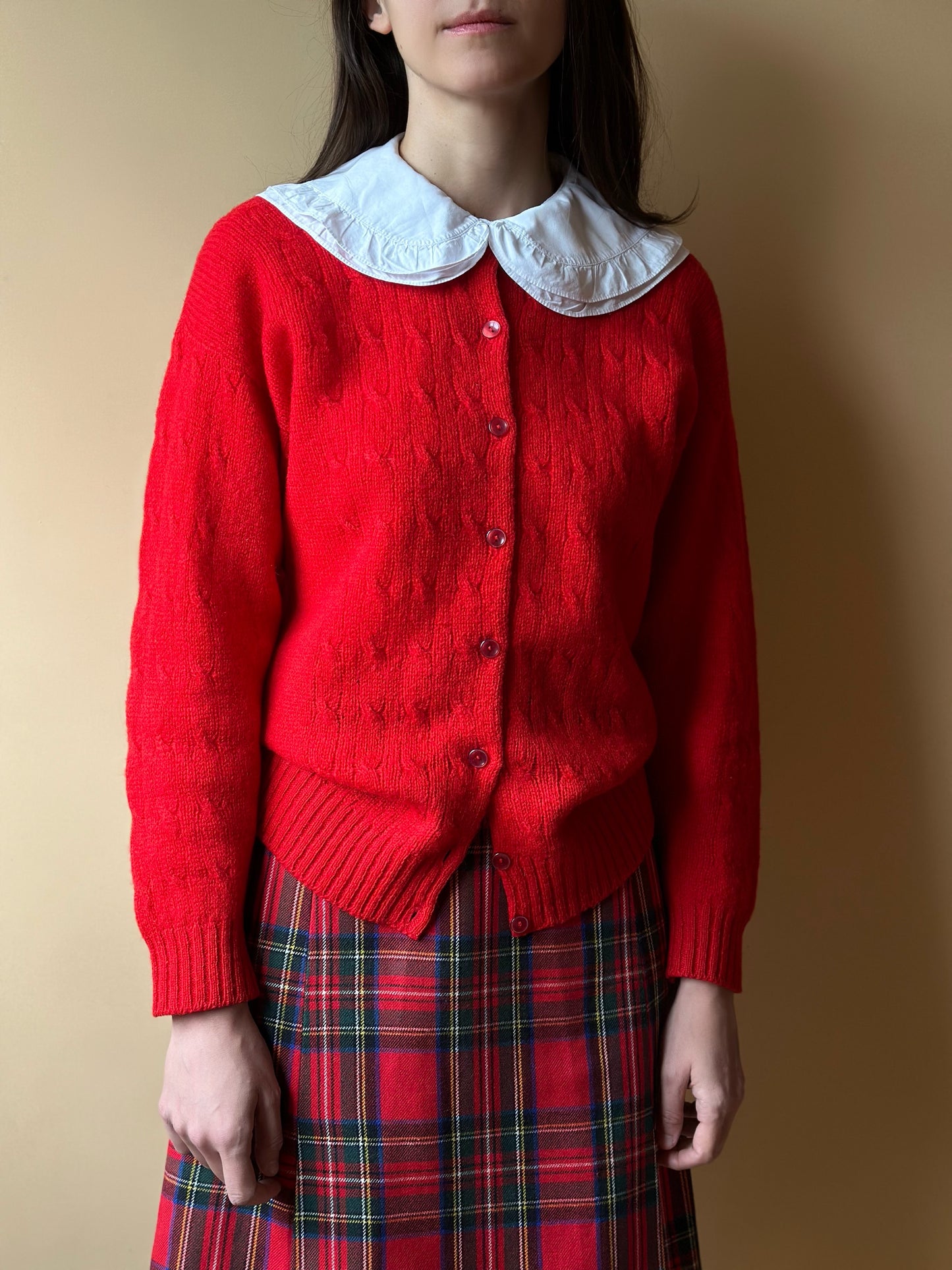 Vintage Red Tartan Skirt