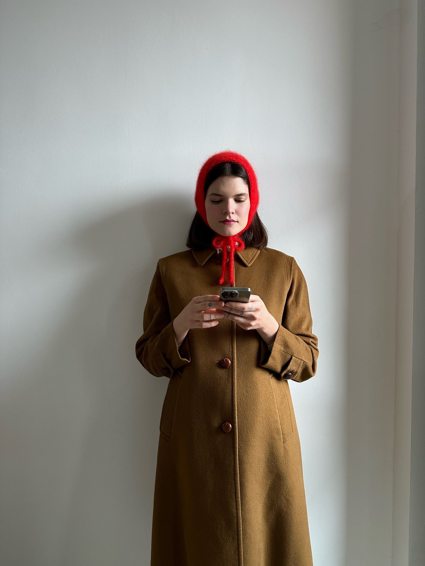 Handmade Silk & Mohair Bonnet - Scarlet Red