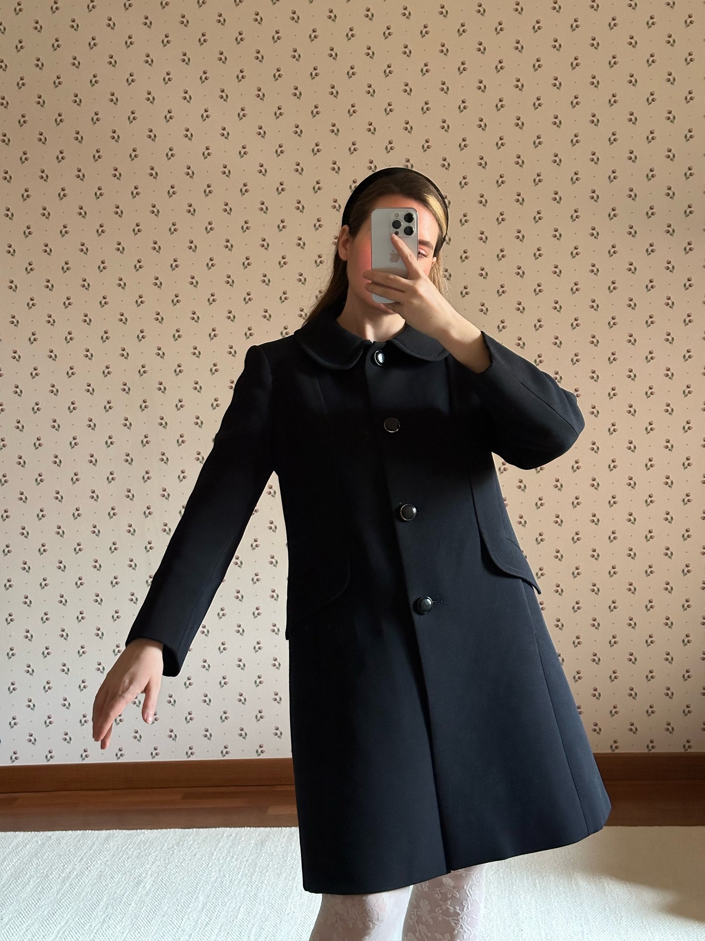 Vintage Black Swing Coat