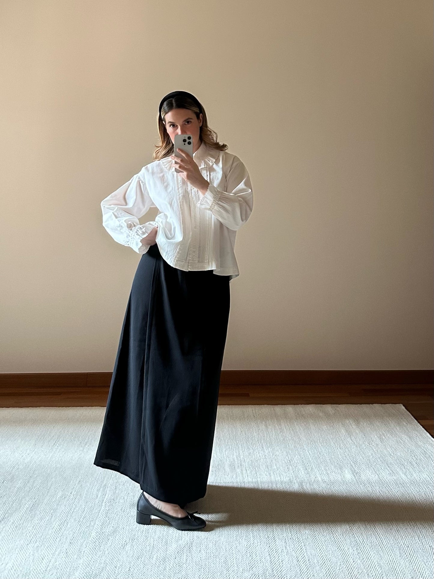 Max Mara Black Wrap-Up Skirt