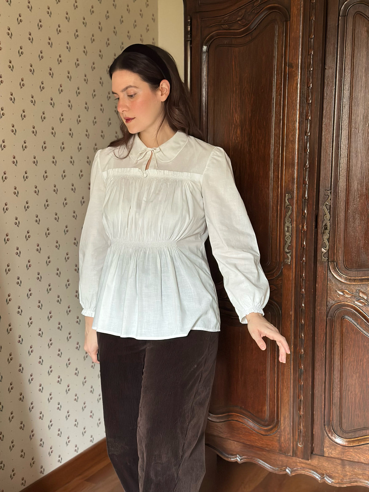 Romantic White Cotton Shirt