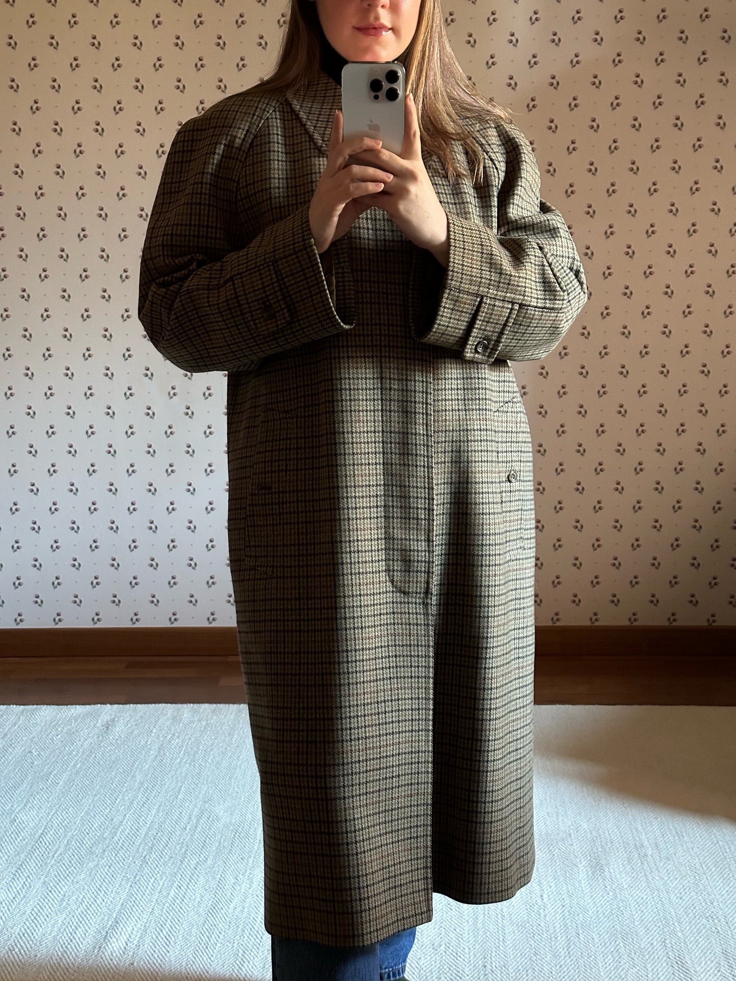 Vintage Original British Pied De Poule Coat