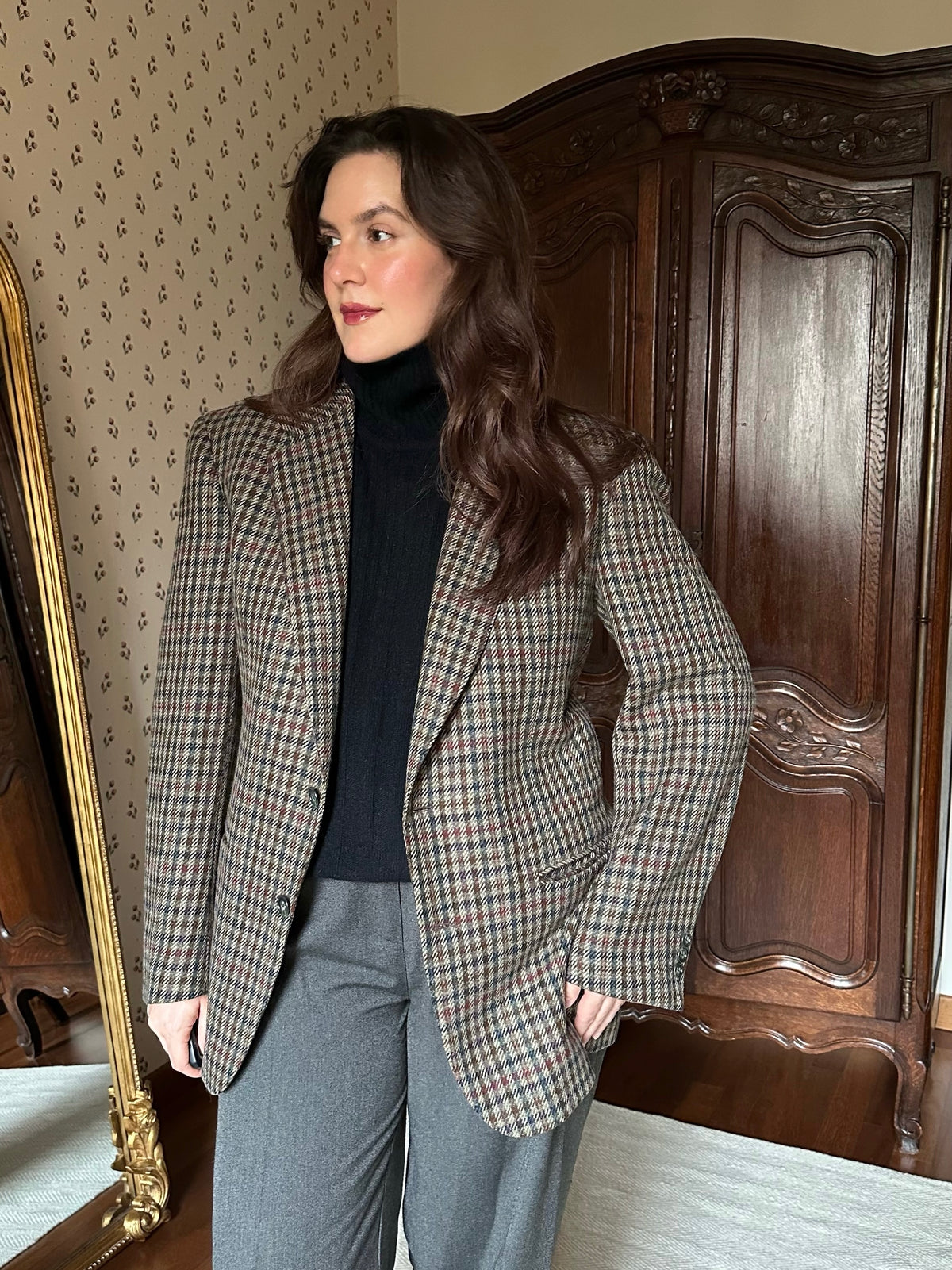 100% Wool Pied de Poule Blazer