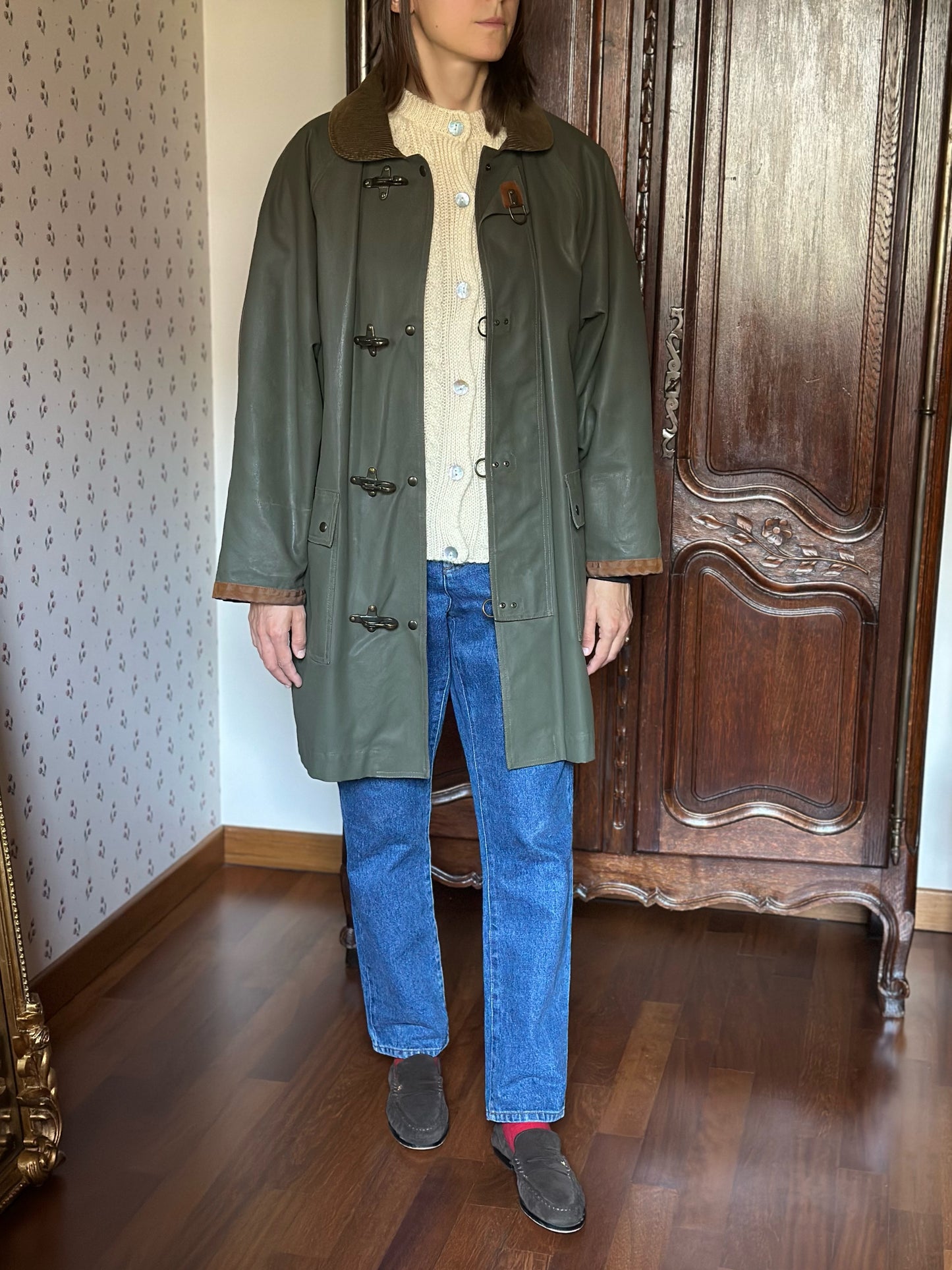 Waxed Cotton Green Hunting Jacket