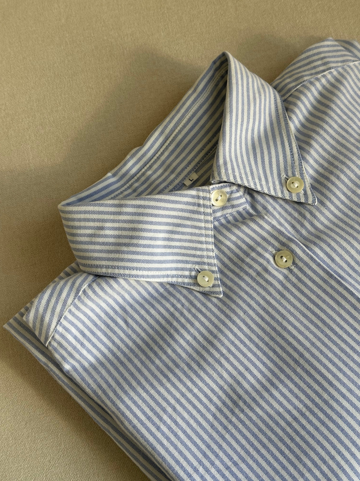 Light Blue & White Striped Cotton Shirt