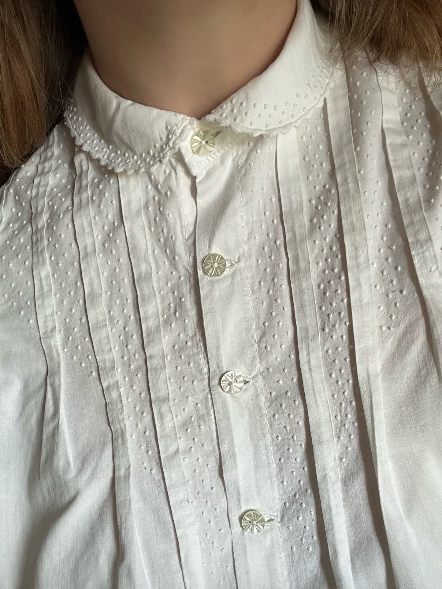 Romantic Short Sleeved White Blouse