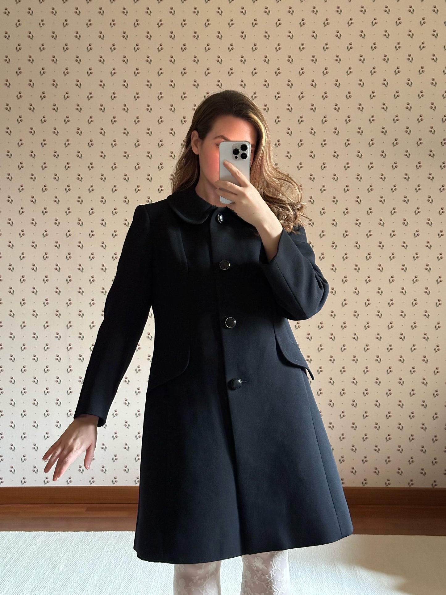 Vintage Black Swing Coat