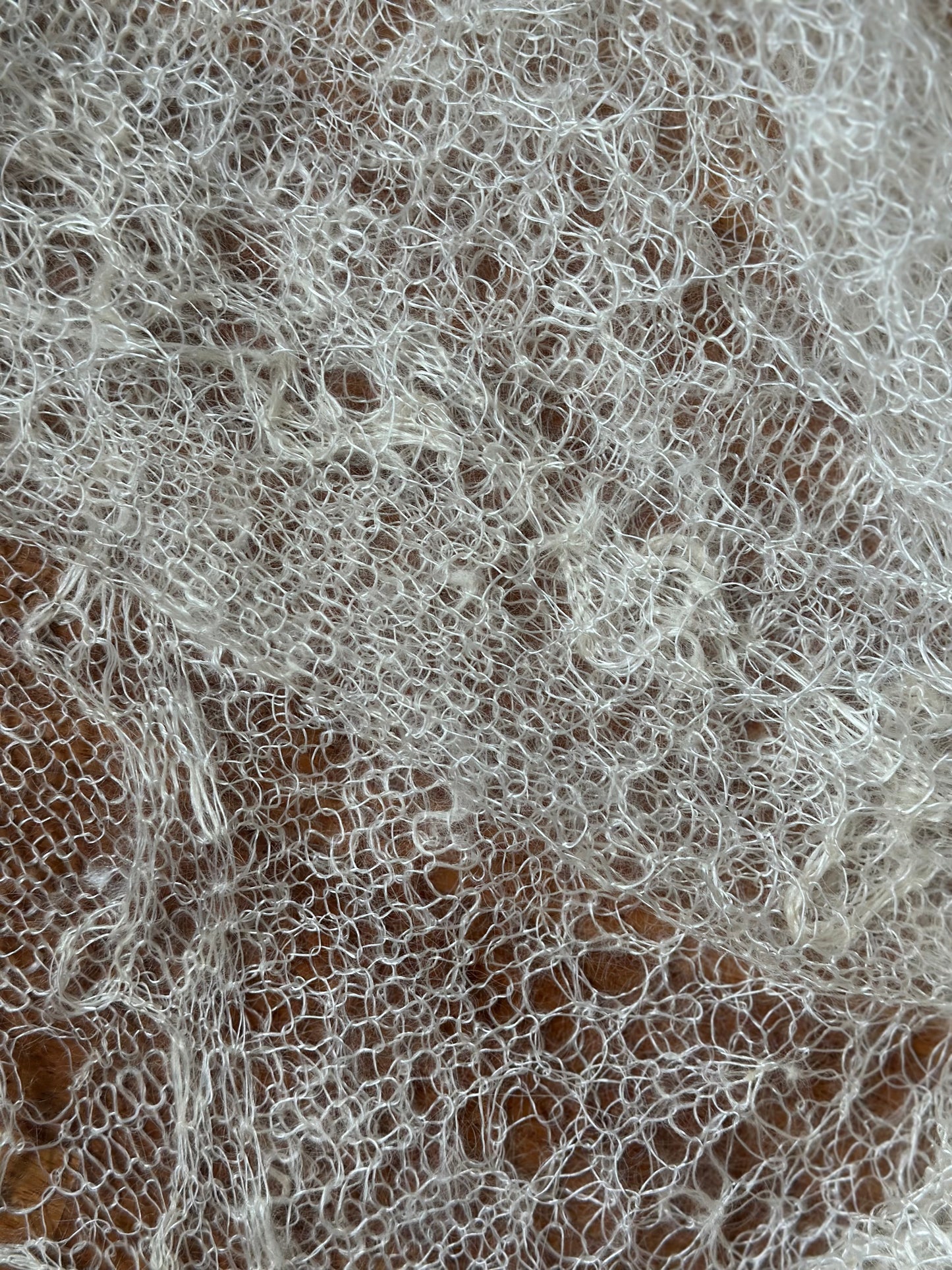 Antique Handmade Silk and Wool Orenburg Shawl