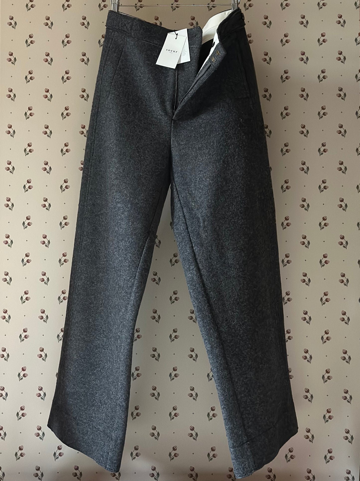 Soeur Paris Boiled Wool Wally Trousers