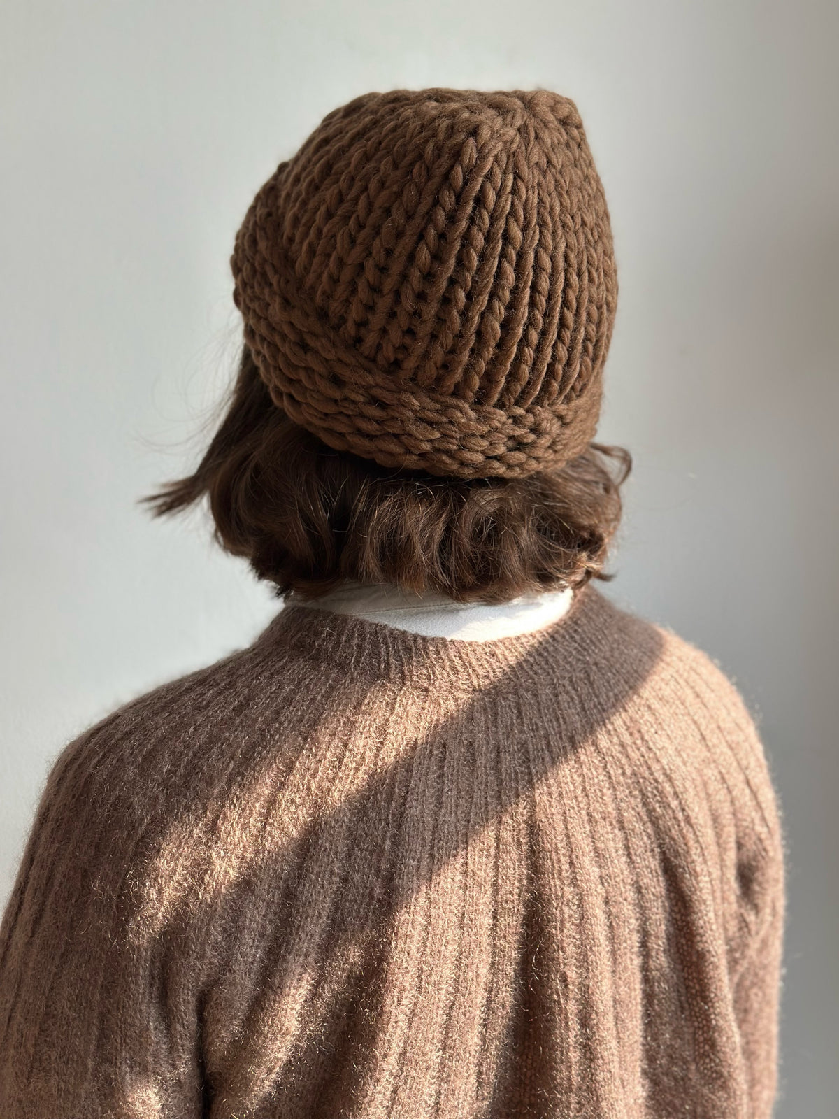 Handmade 100% Wool Beanie - Walnut